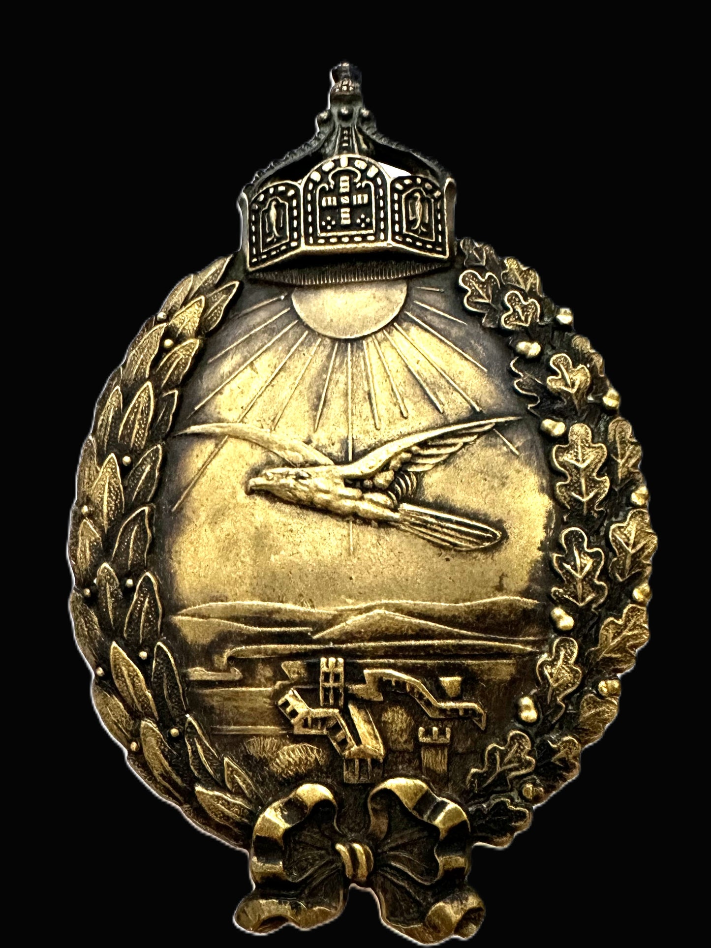 Engraved German Navy Land Plane Pilot Badge