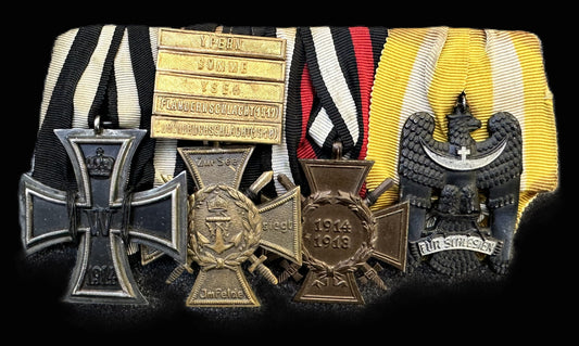 Imperial German Medal Bar with Battle Clasps – World War I Naval and Combat Awards