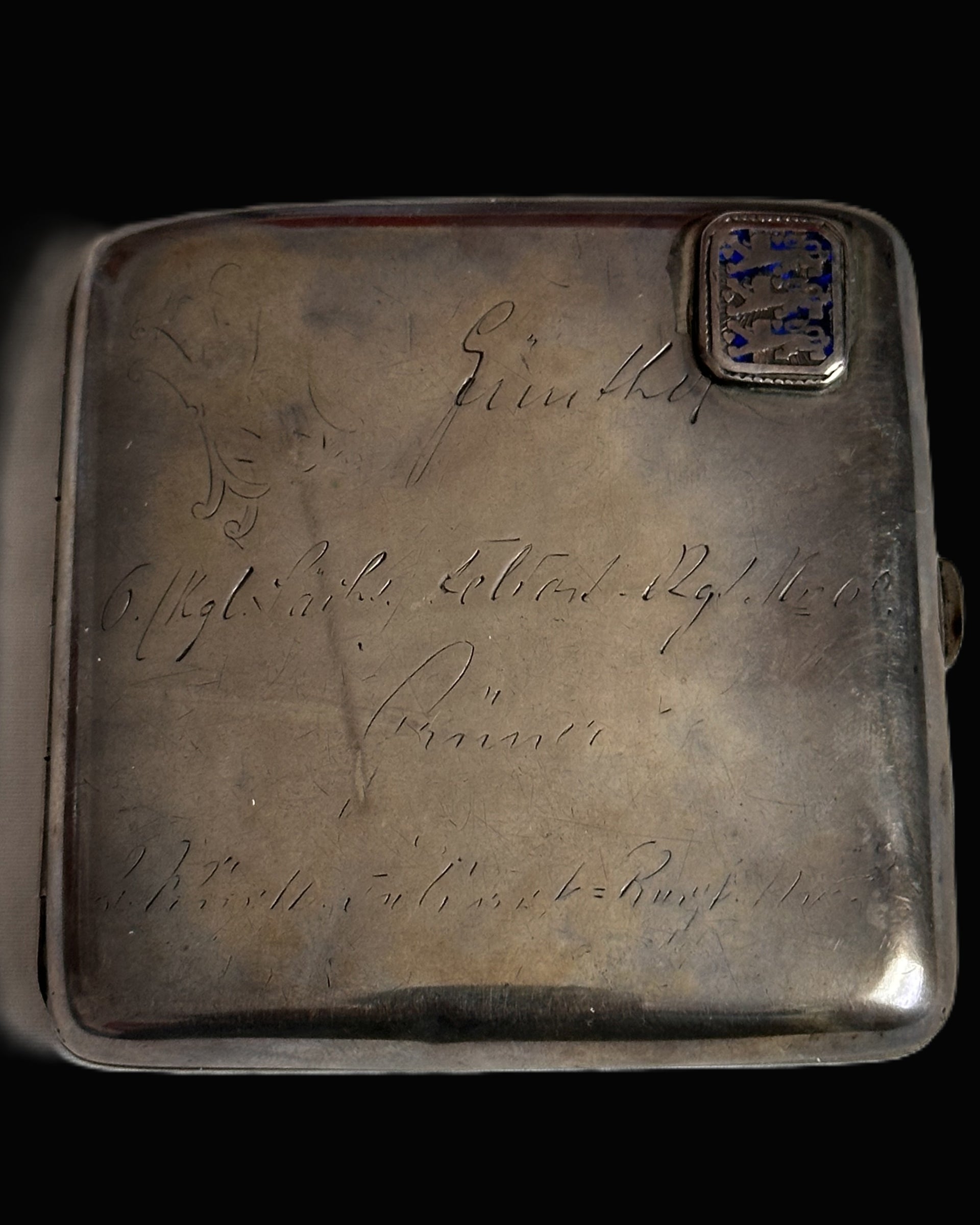 Imperial German Silver Cigarette Case – Saxon Artillery & East Asia Marine