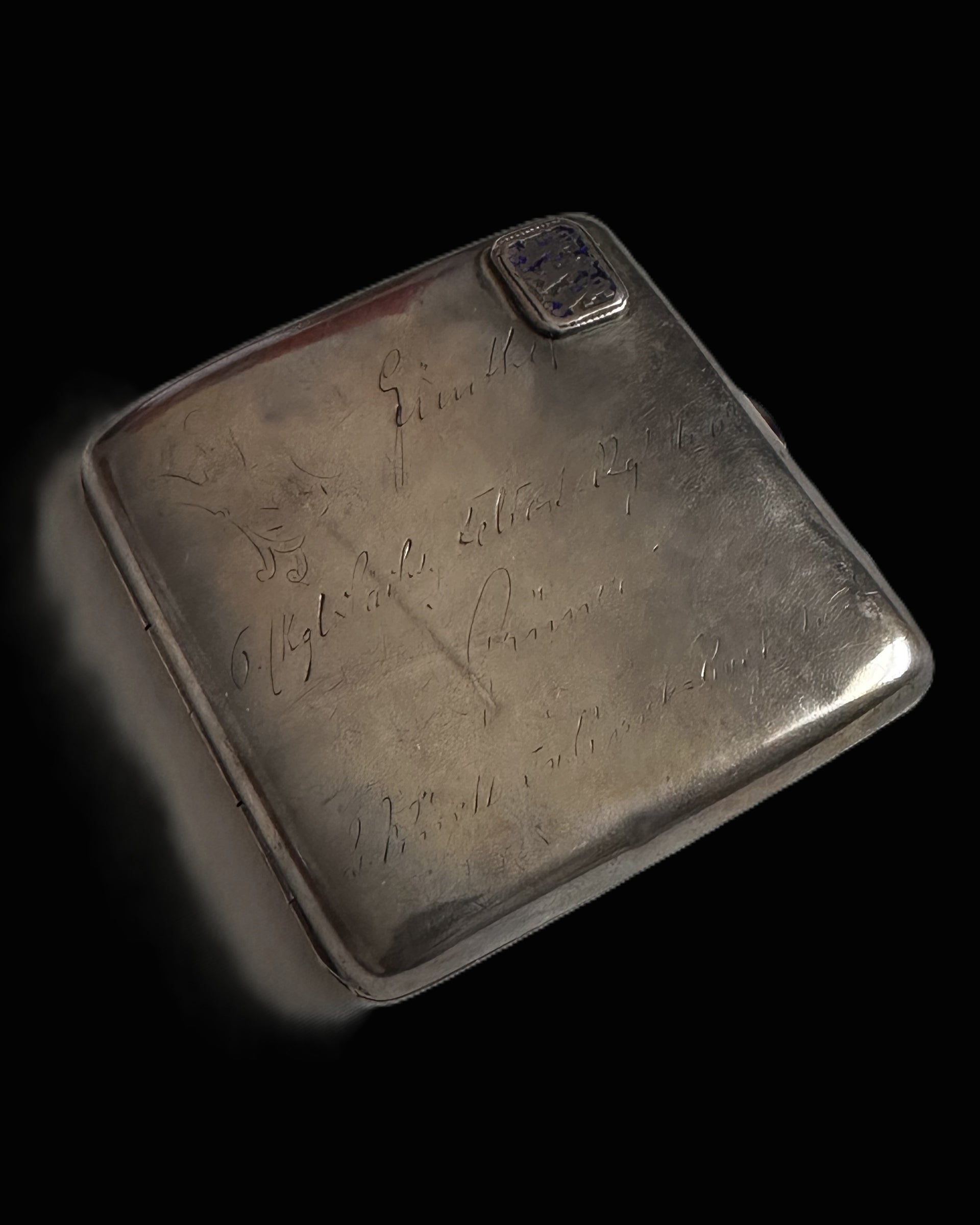 Imperial German Silver Cigarette Case – Saxon Artillery & East Asia Marine