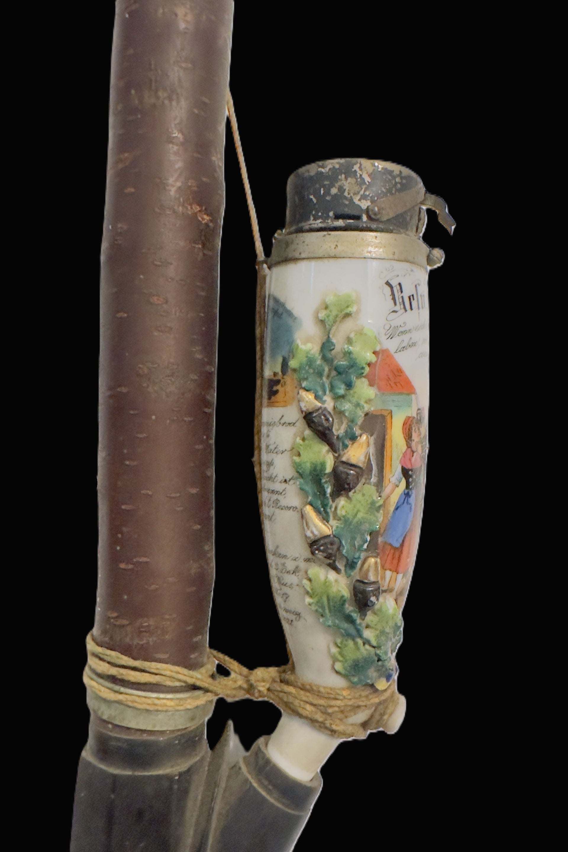 Imperial German Braunschweig 17. Hussar Reservist Pipe Named Resv. Weinhorn