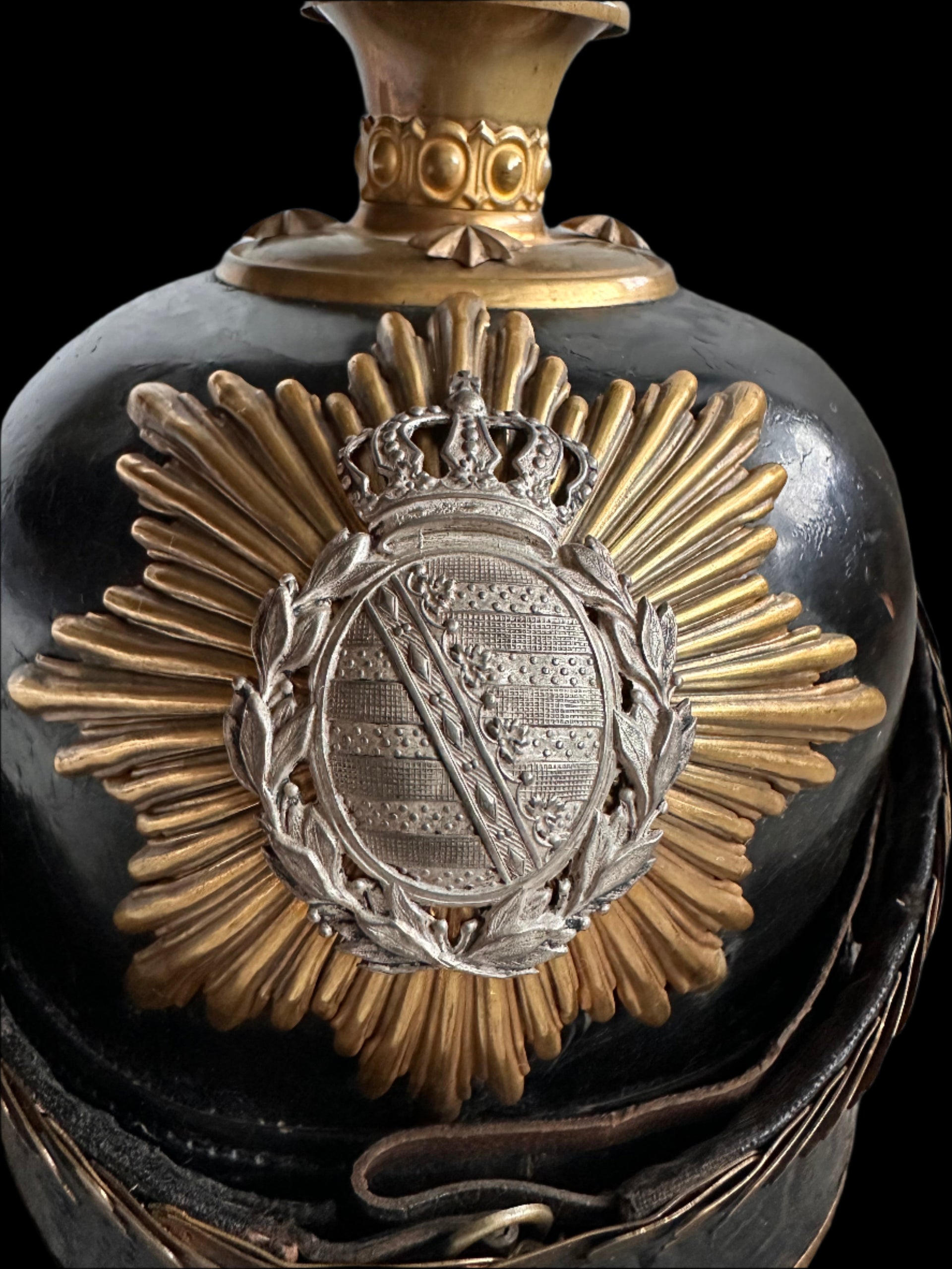 Saxon line infantry officer Pickelhaube