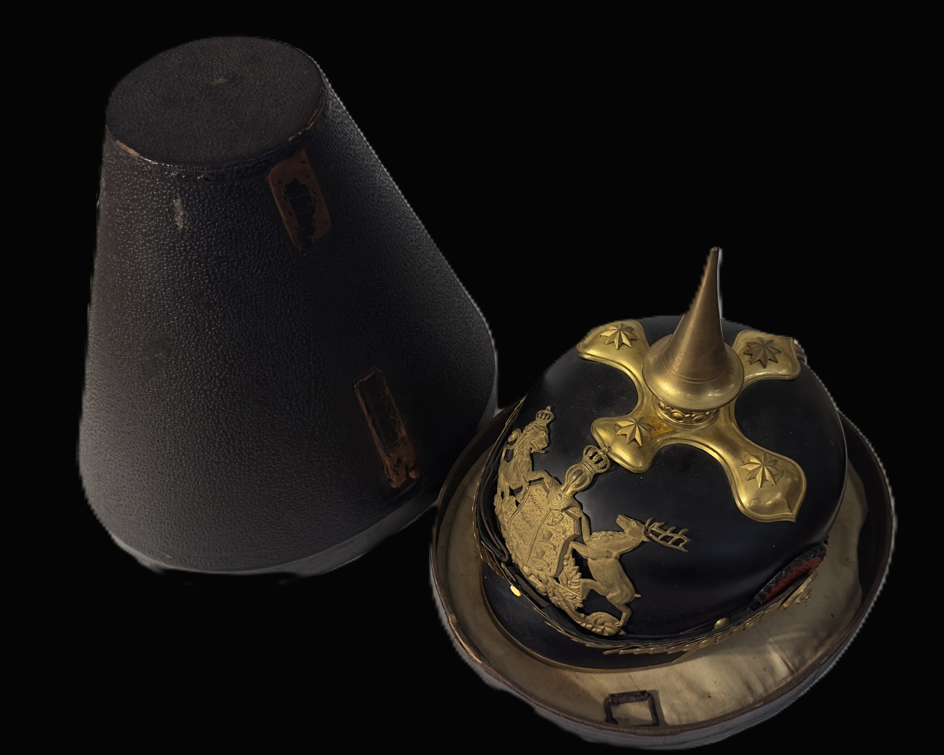 Wurttemberg Infantry Officer Pickelhaube Spiked Helmet w/Case Post-1897