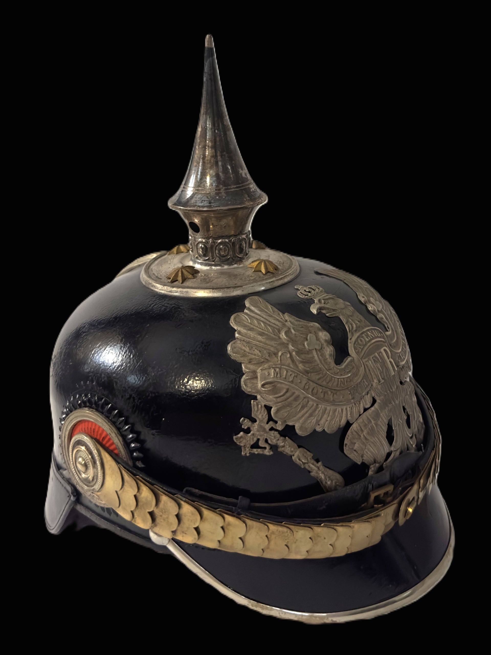 Preussen Pionier Officer Pickelhaube Silver Fittings FR Cypher Original