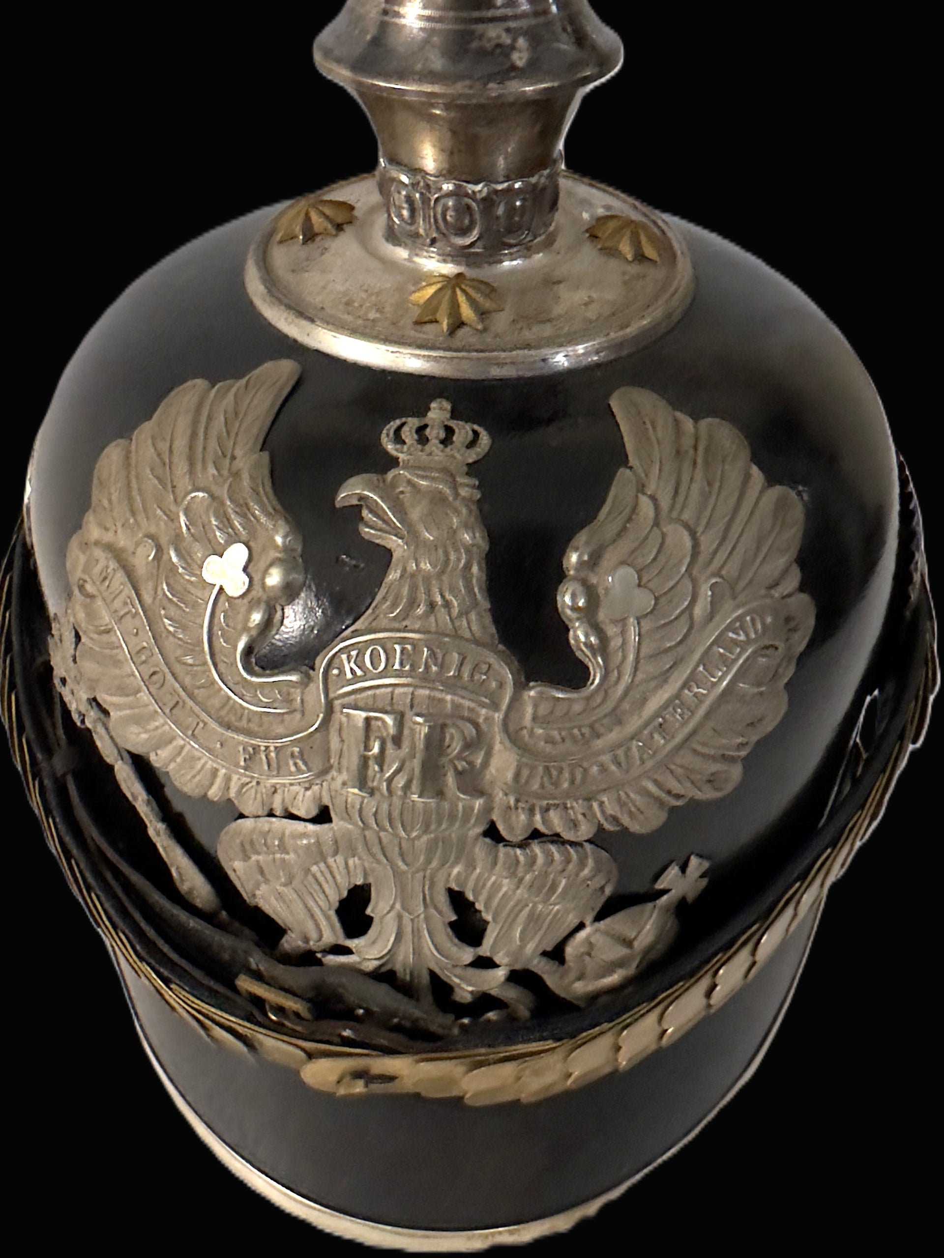 Preussen Pionier Officer Pickelhaube Silver Fittings FR Cypher Original