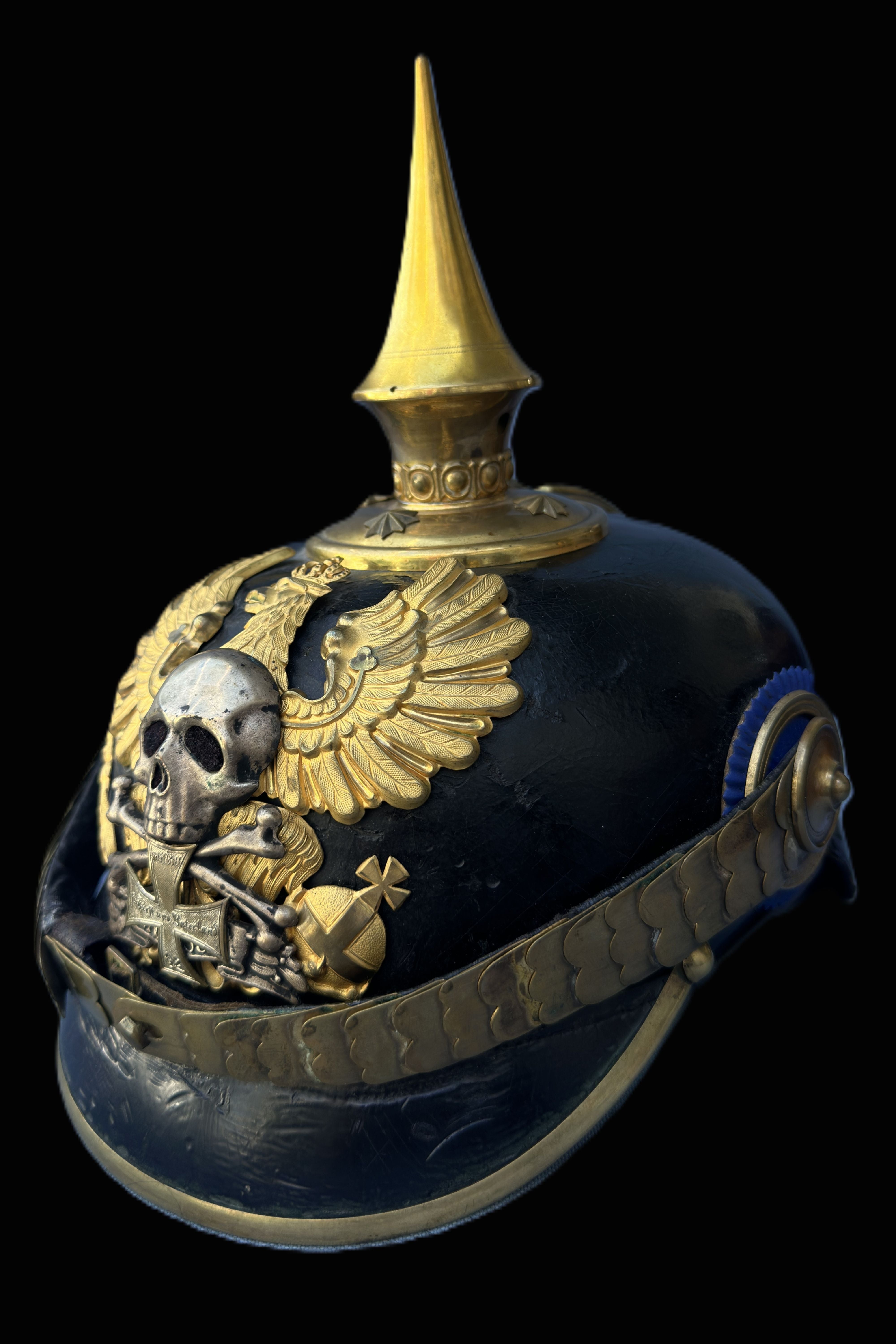 Braunschweig Pickelhaube Reserve Officer Infanterie-Regt 92 Totenkopf