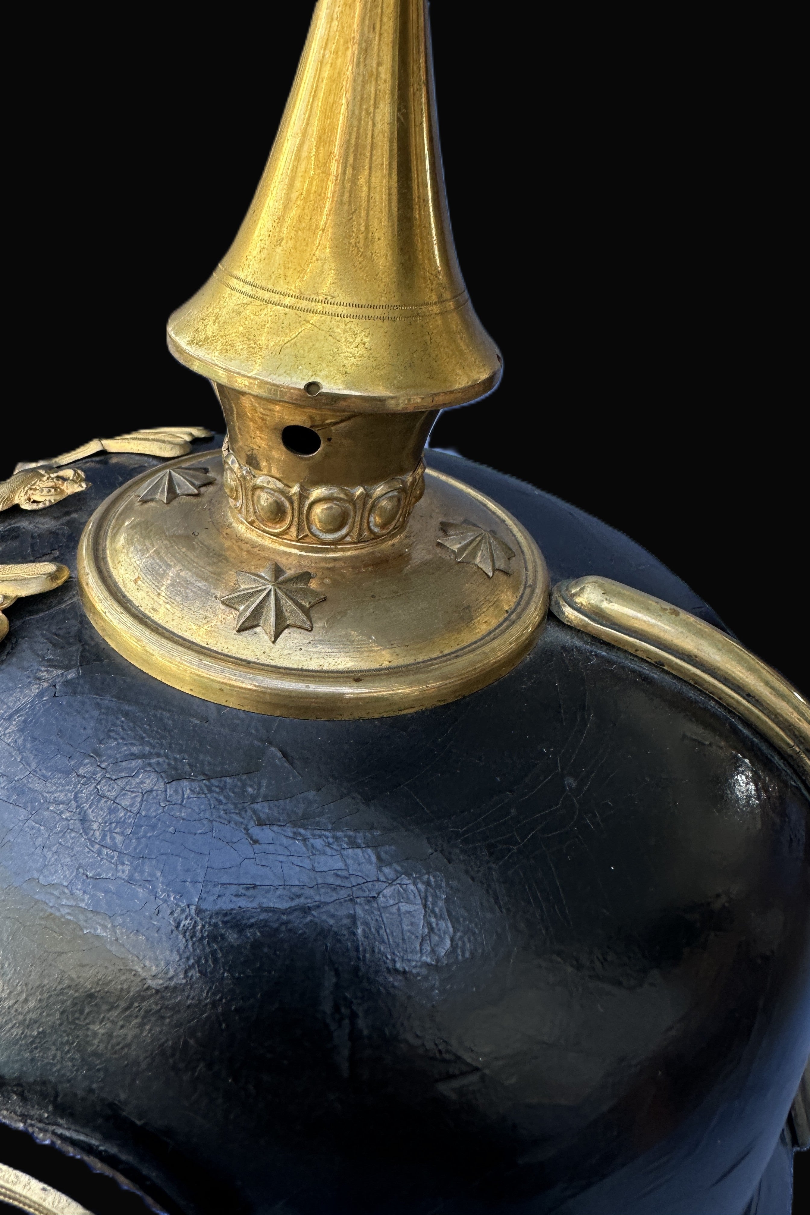 Braunschweig Pickelhaube Reserve Officer Infanterie-Regt 92 Totenkopf