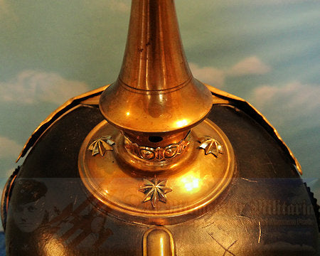 Prussian Pickelhaube / Spiked Helmet for Officer in Grenadier Rgt 4 - Derrittmeister Militaria Group