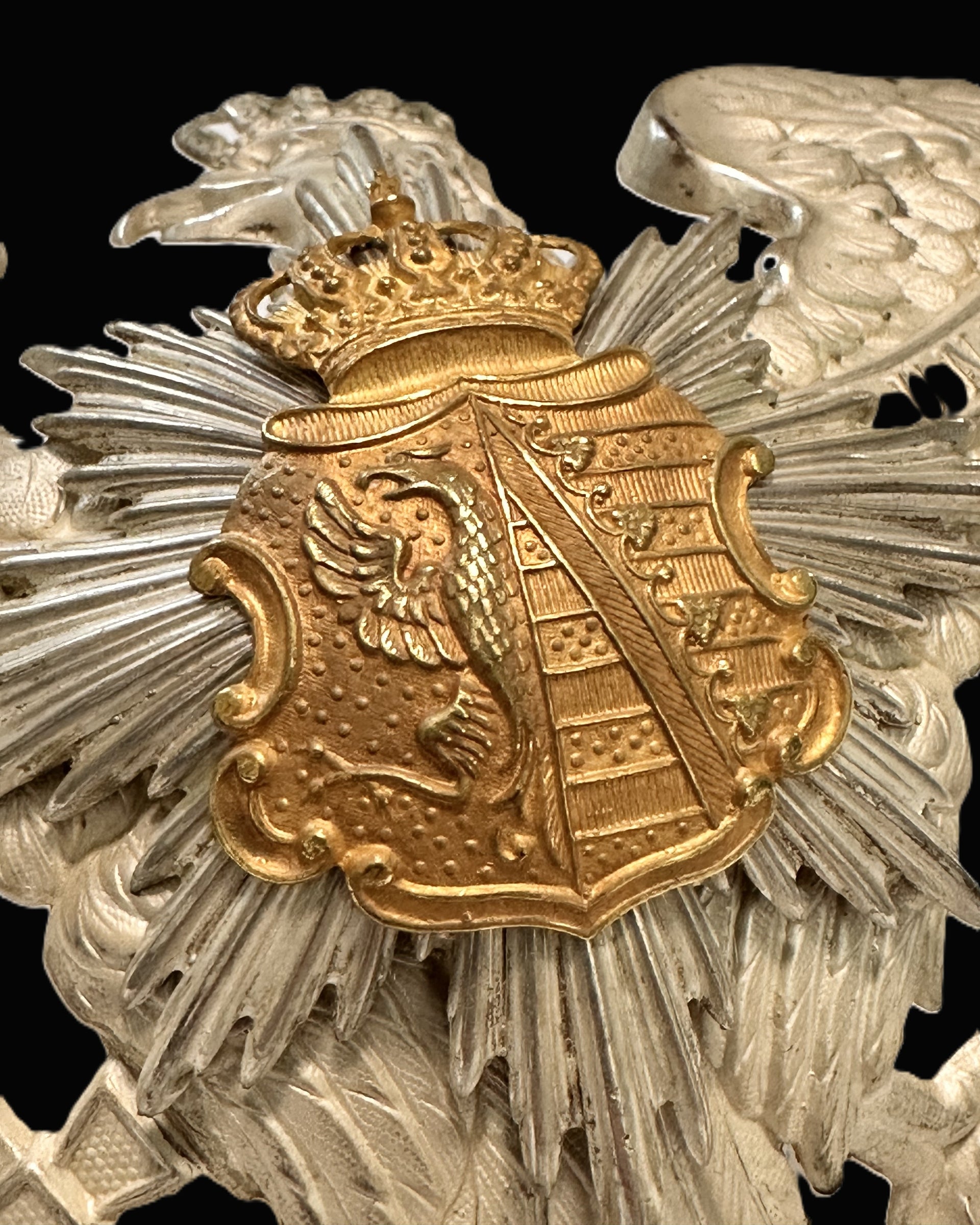 Imperial German Lippe-Detmold Flügeladjutant / Generaladjutant Wappen Helmet Plate