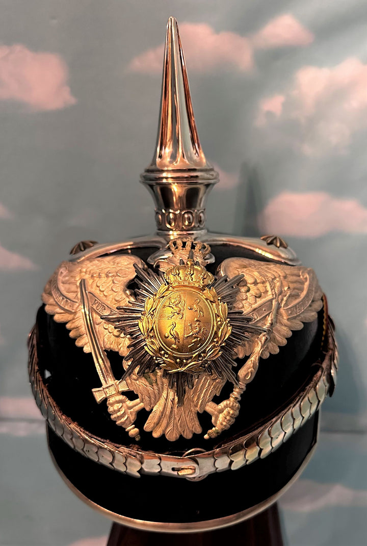 Reuss Pickelhaube / Spiked Helmet Flügel Adjutant to the Younger Reuss prince - Derrittmeister Militaria Group