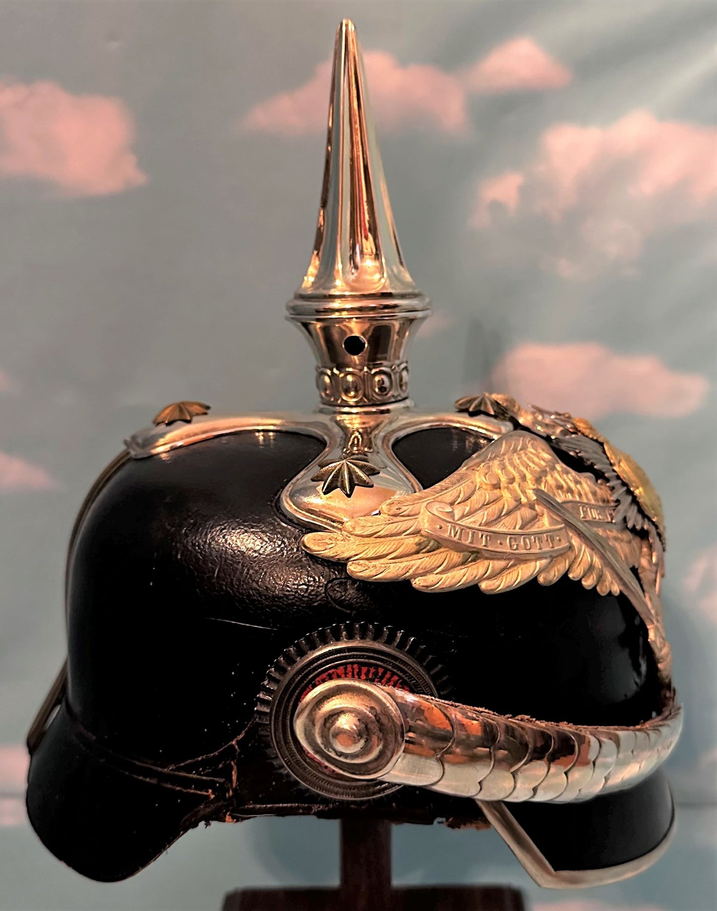Reuss Pickelhaube / Spiked Helmet Flügel Adjutant to the Younger Reuss prince - Derrittmeister Militaria Group