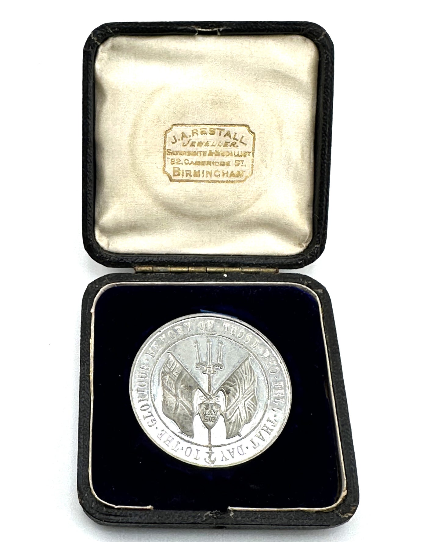 Cased British Table Medal Honoring the Sailors Who Died at the Battle of Jutland - Derrittmeister Militaria Group