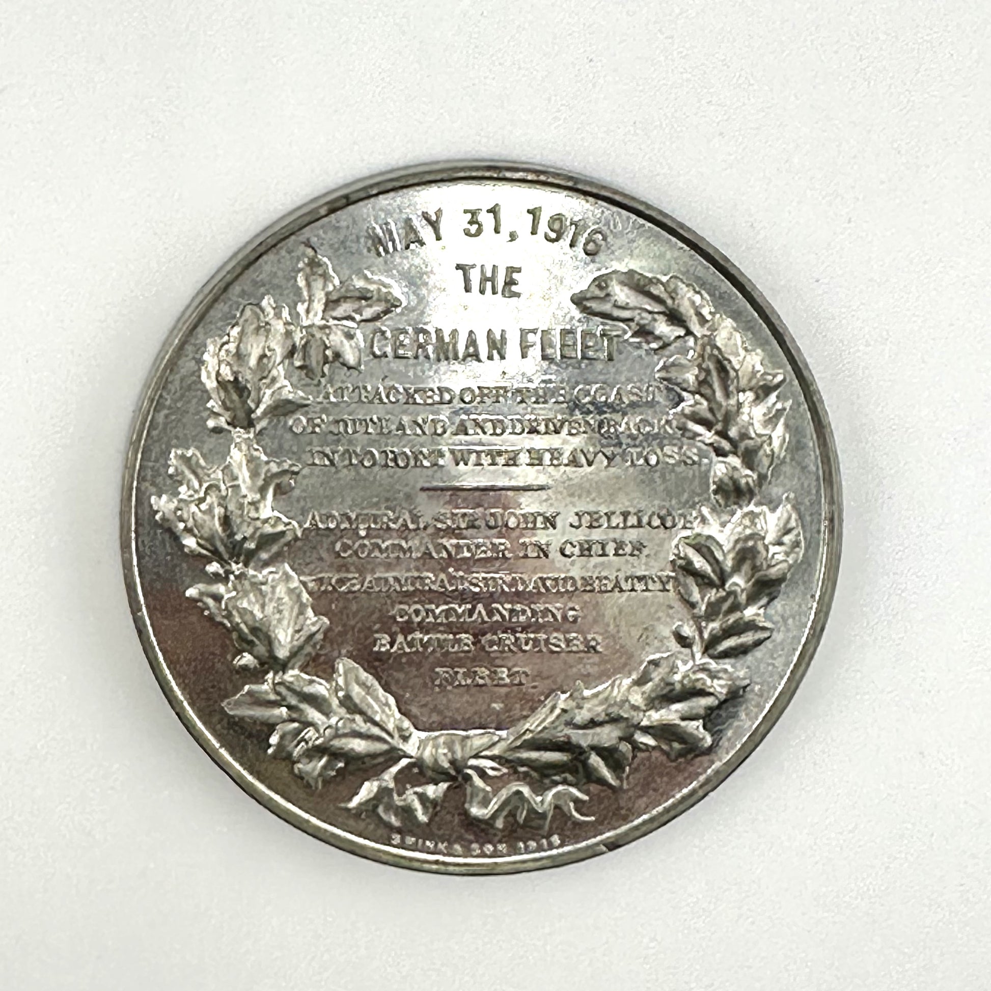 Cased British Table Medal Honoring the Sailors Who Died at the Battle of Jutland - Derrittmeister Militaria Group