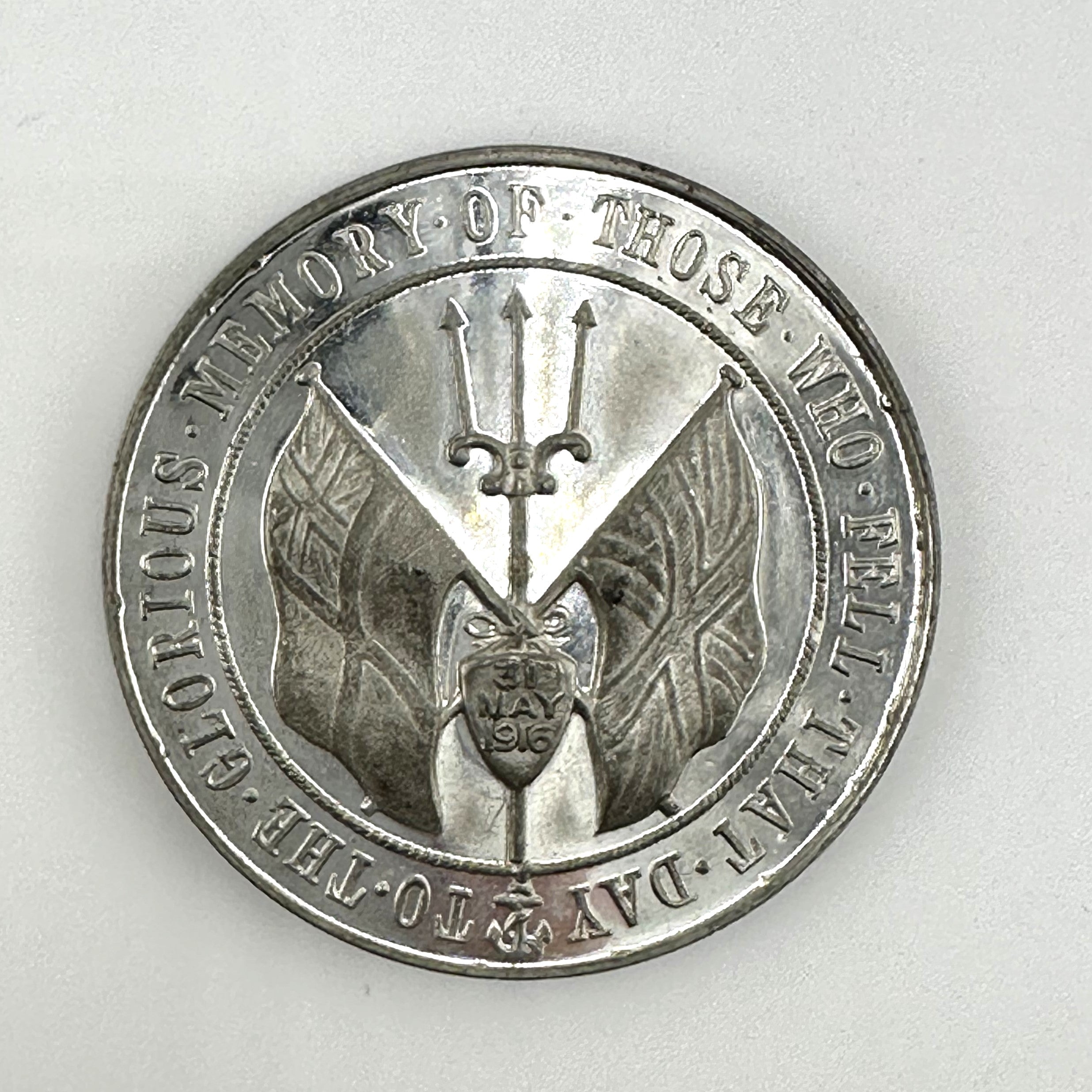 Cased British Table Medal Honoring the Sailors Who Died at the Battle of Jutland - Derrittmeister Militaria Group