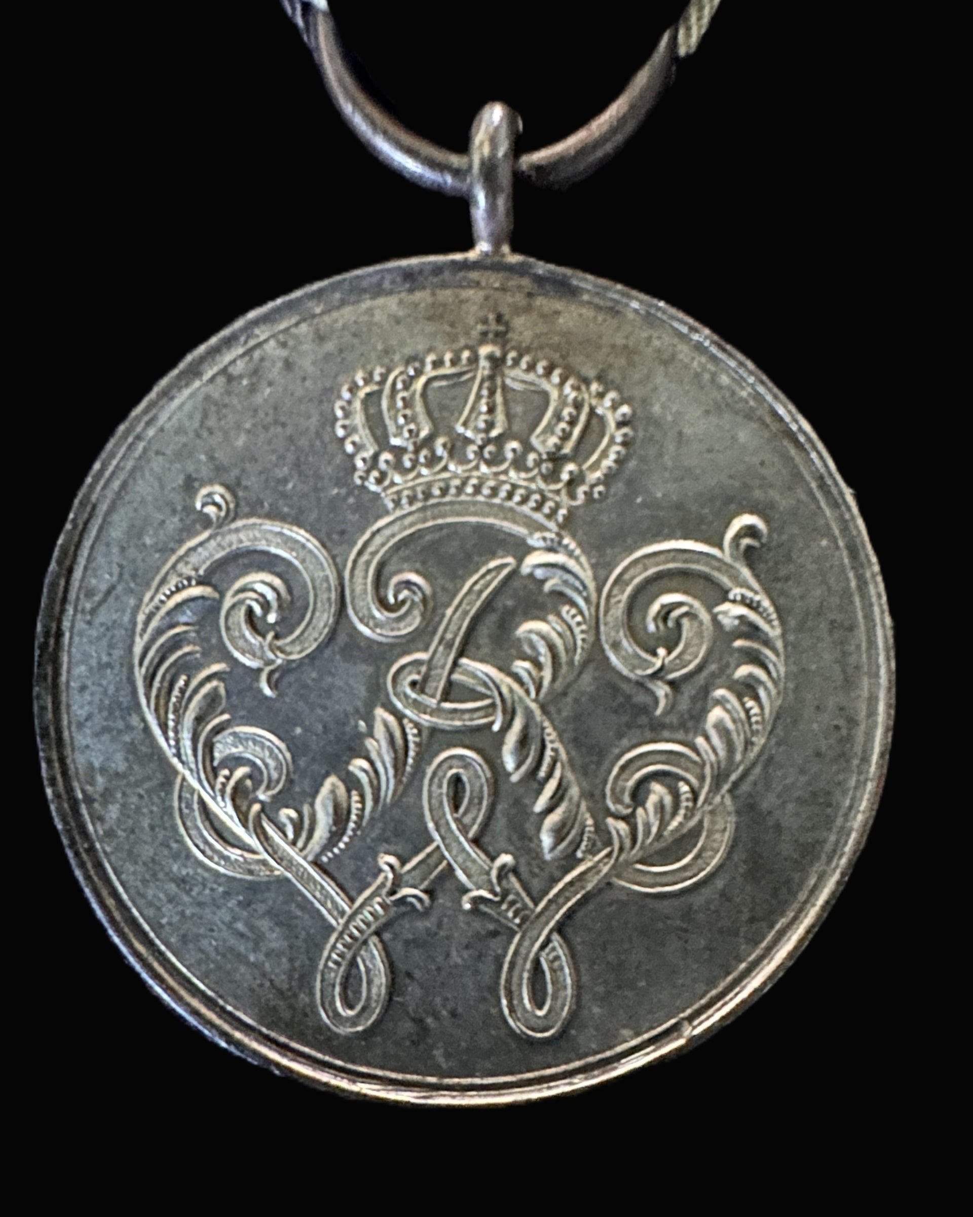 Prussian War Merit Medal With Ribbon, Silvered, c. 1873–1918