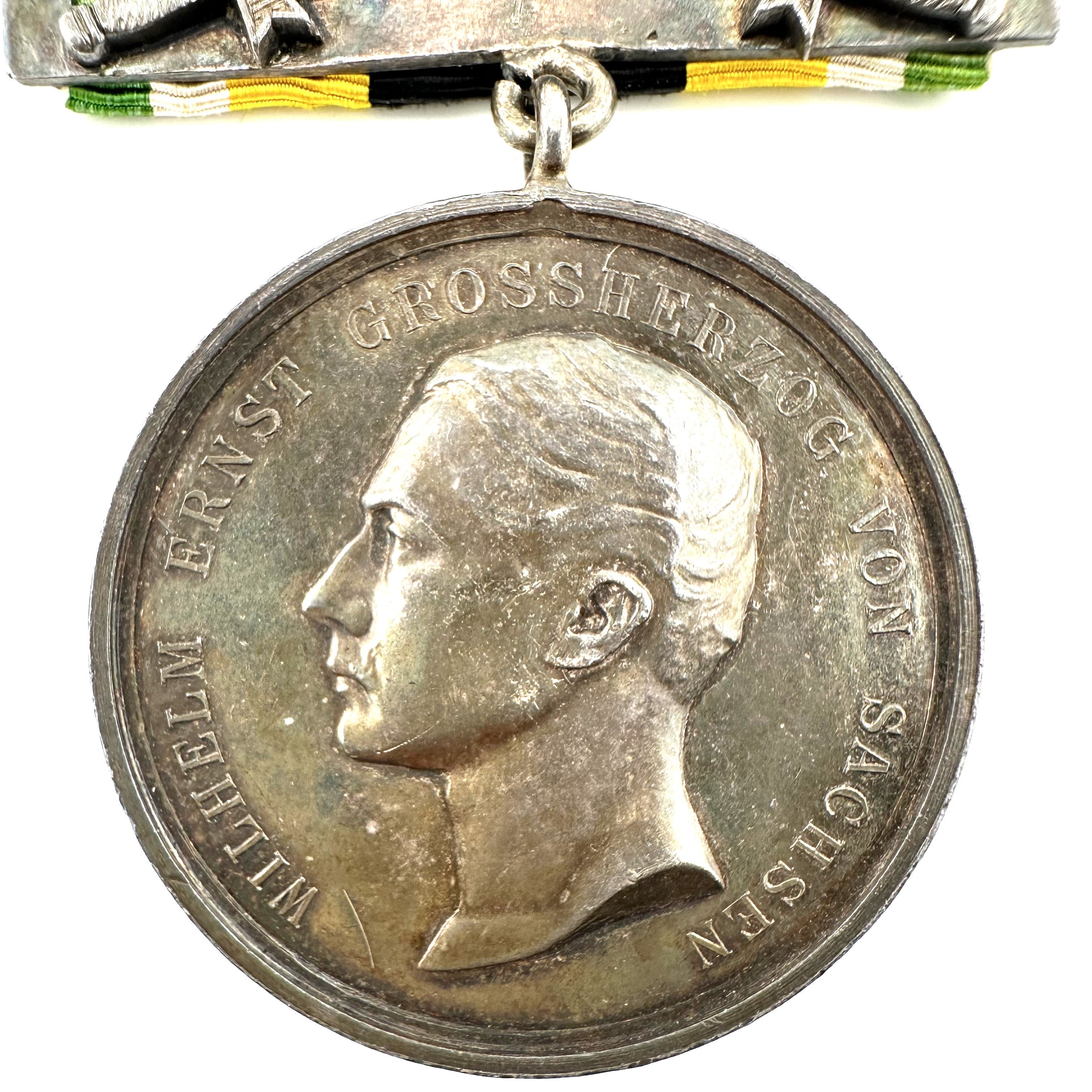 Saxe-Weimar Military Service Medal with Clasp - Derrittmeister Militaria Group