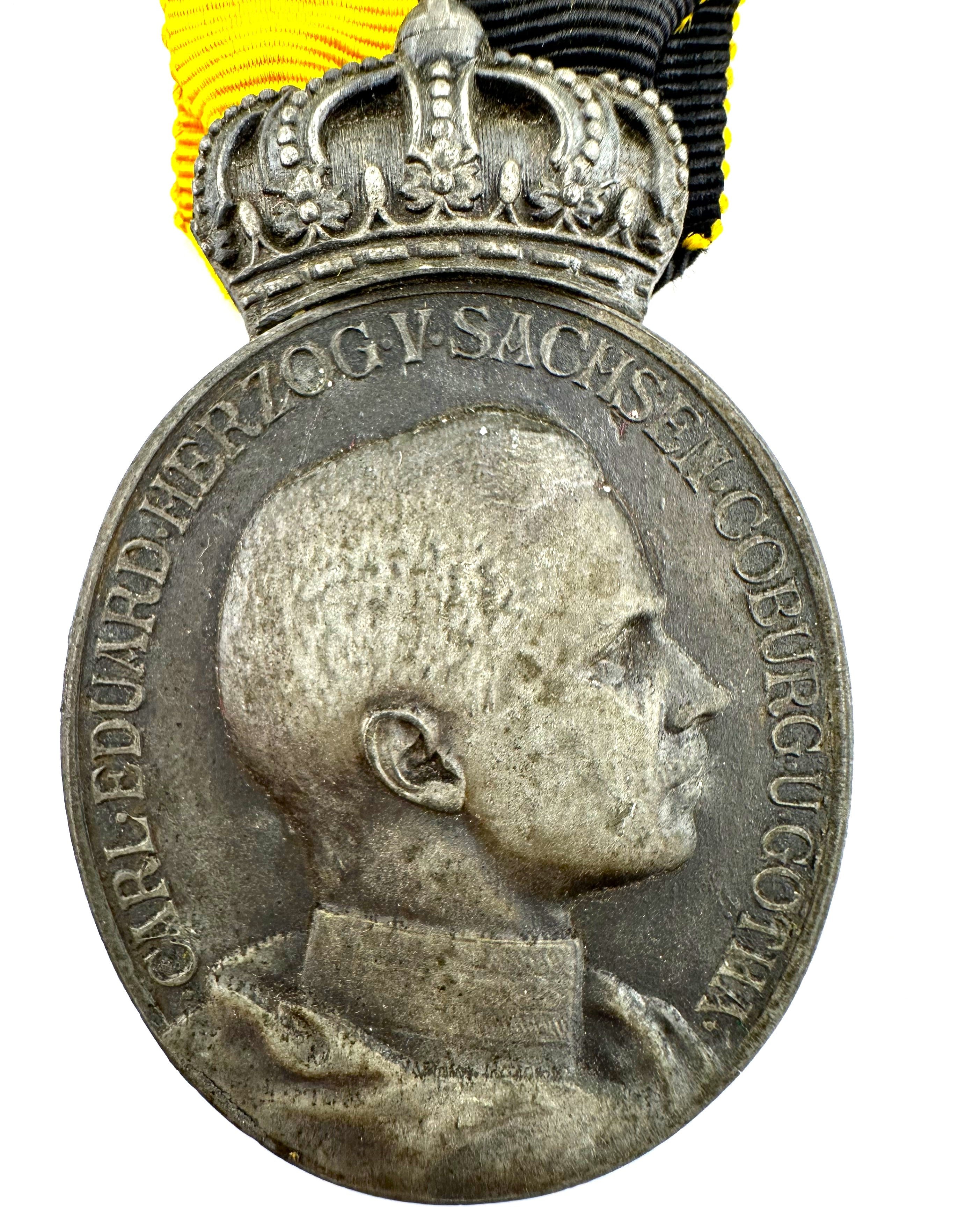 Saxe-Coburg Gotha Carl Eduard Oval Medal - Der Rittmeister Militaria