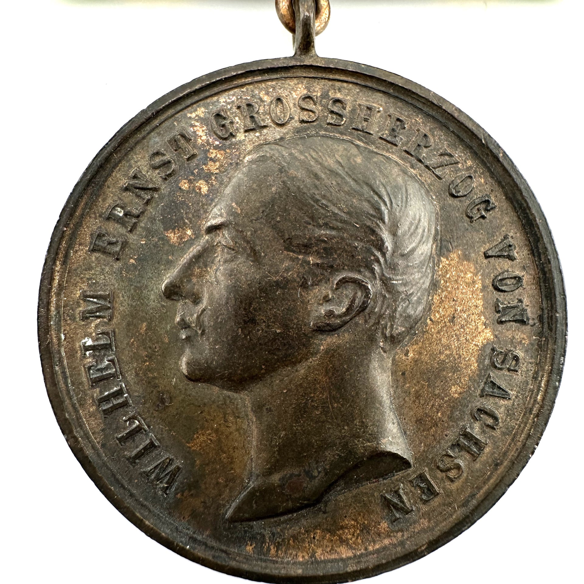 Saxe-Coburg Gotha Wilhelm Ernst Medal with Sword Clasp - 1914 - Derrittmeister Militaria Group