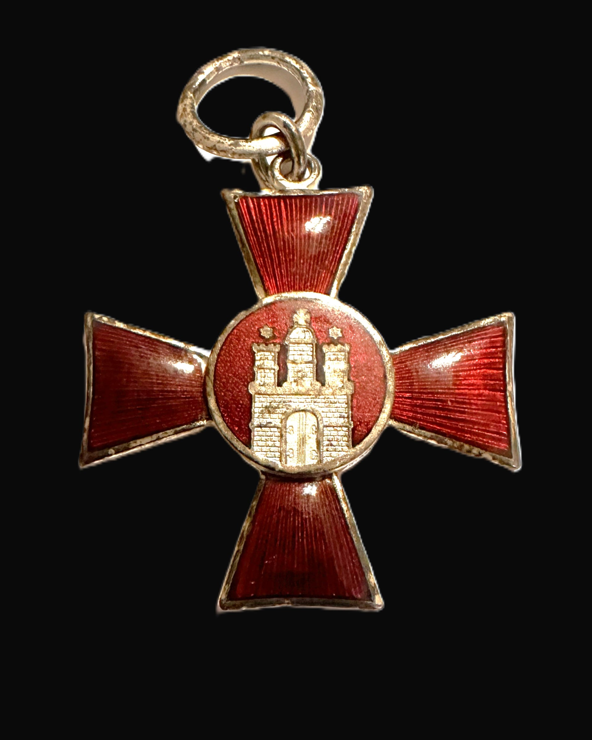 Hamburg Hanseatic Cross Stickpin-Size Pendant (1914 Issue)