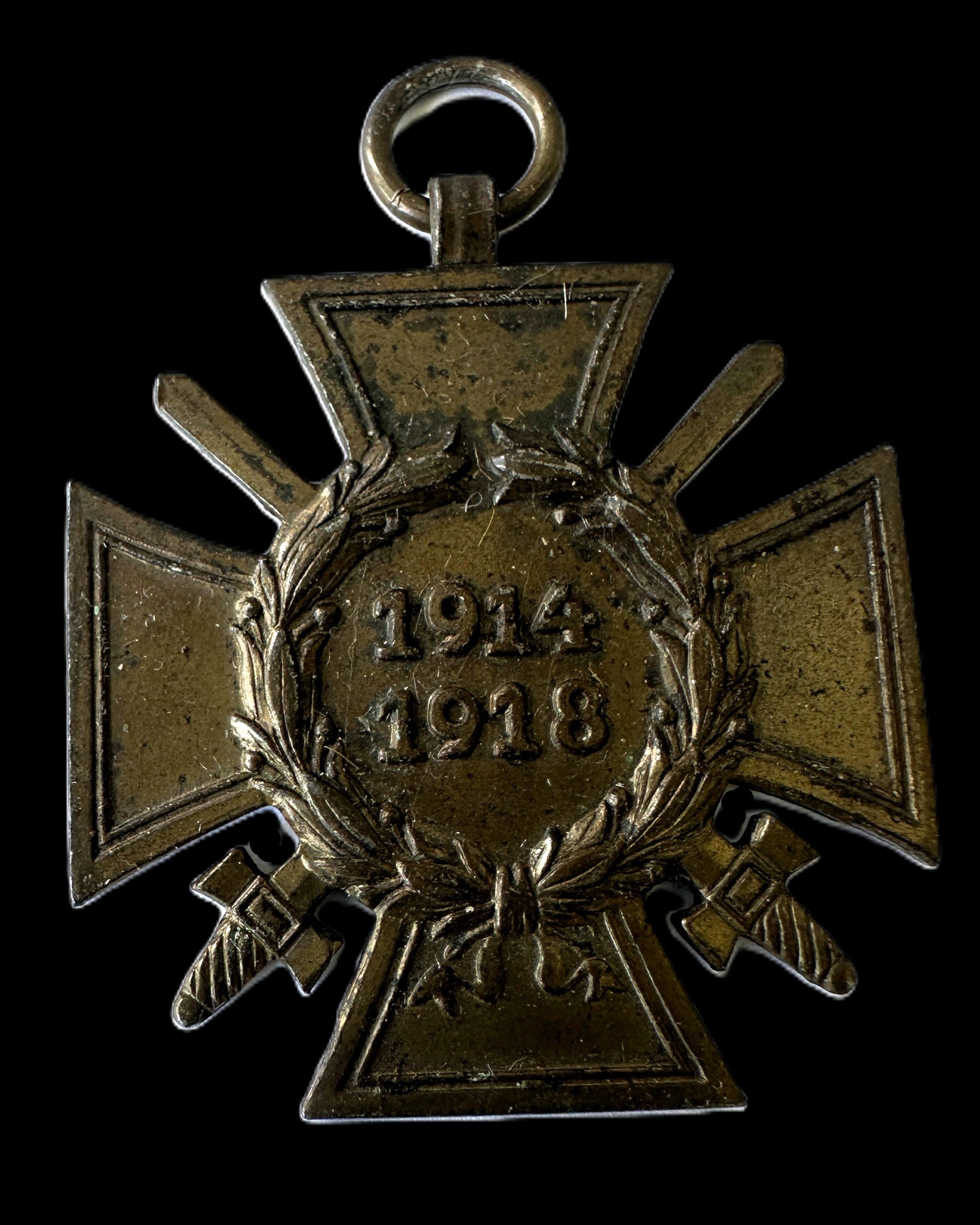 German Hindenburg Cross with Swords WWI Frontkämpfer Pforzheim 1914-1918