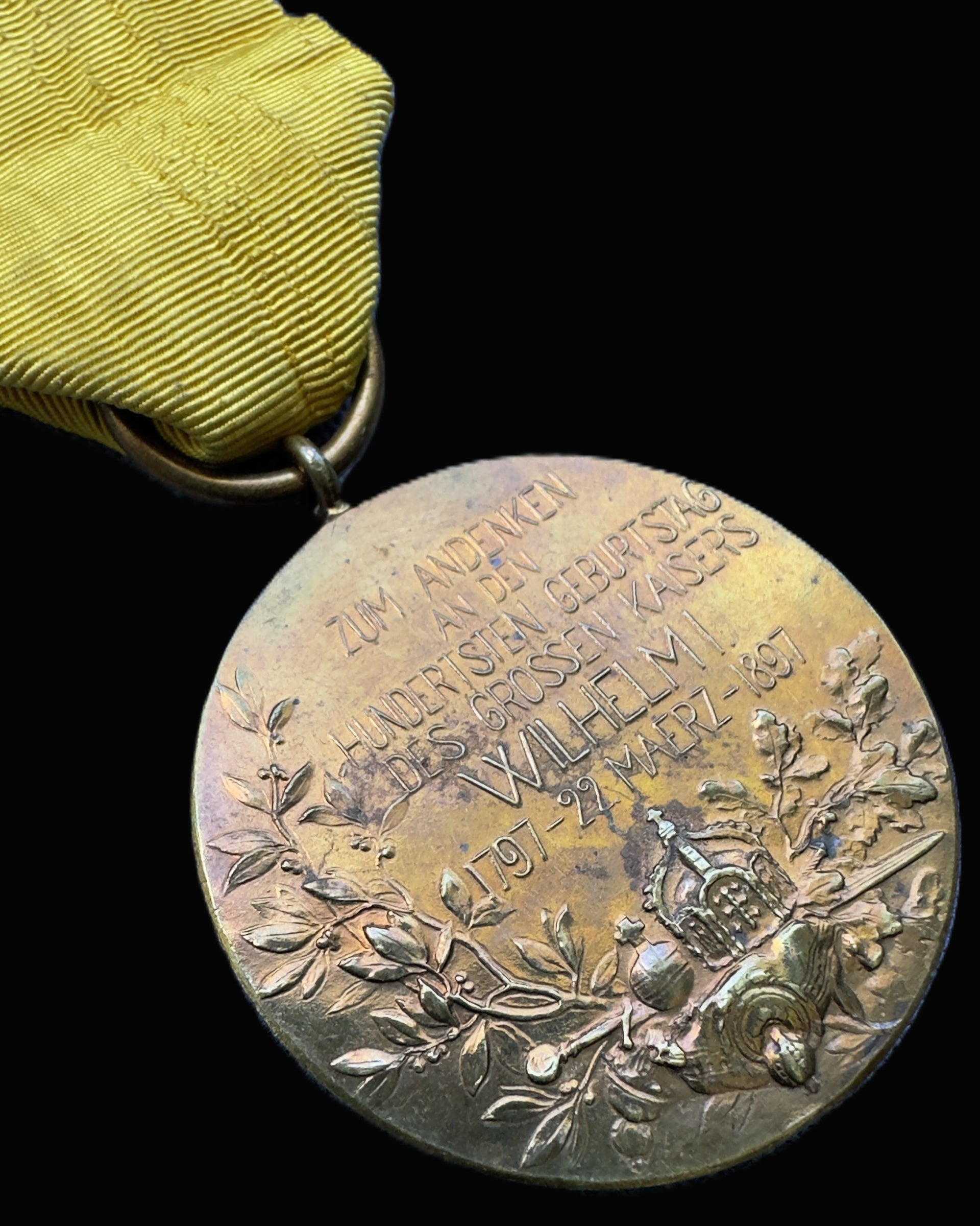 Imperial Prussian Wilhelm I 1897 Zentenarmedaille Centenary Medal Bronze