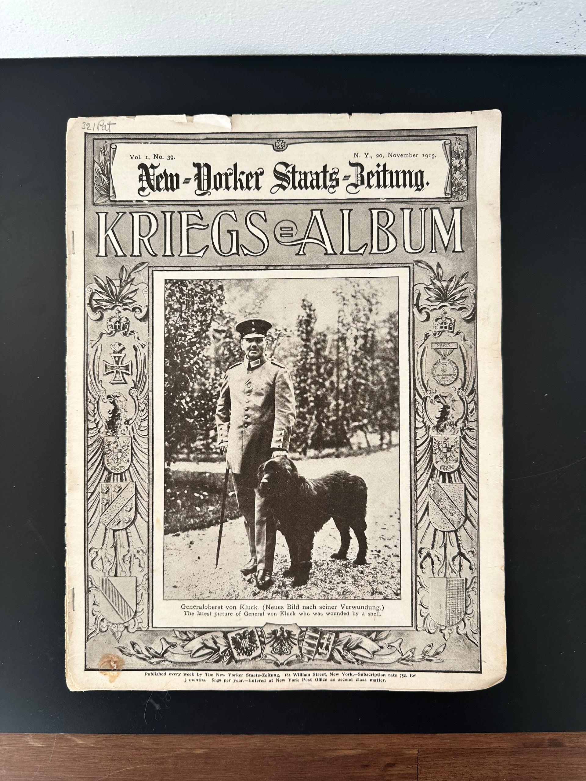 1915 New Yorker Staats-Zeitung: Krieg’s Album - Volume 1, No. 39 (November 20, 1915)
