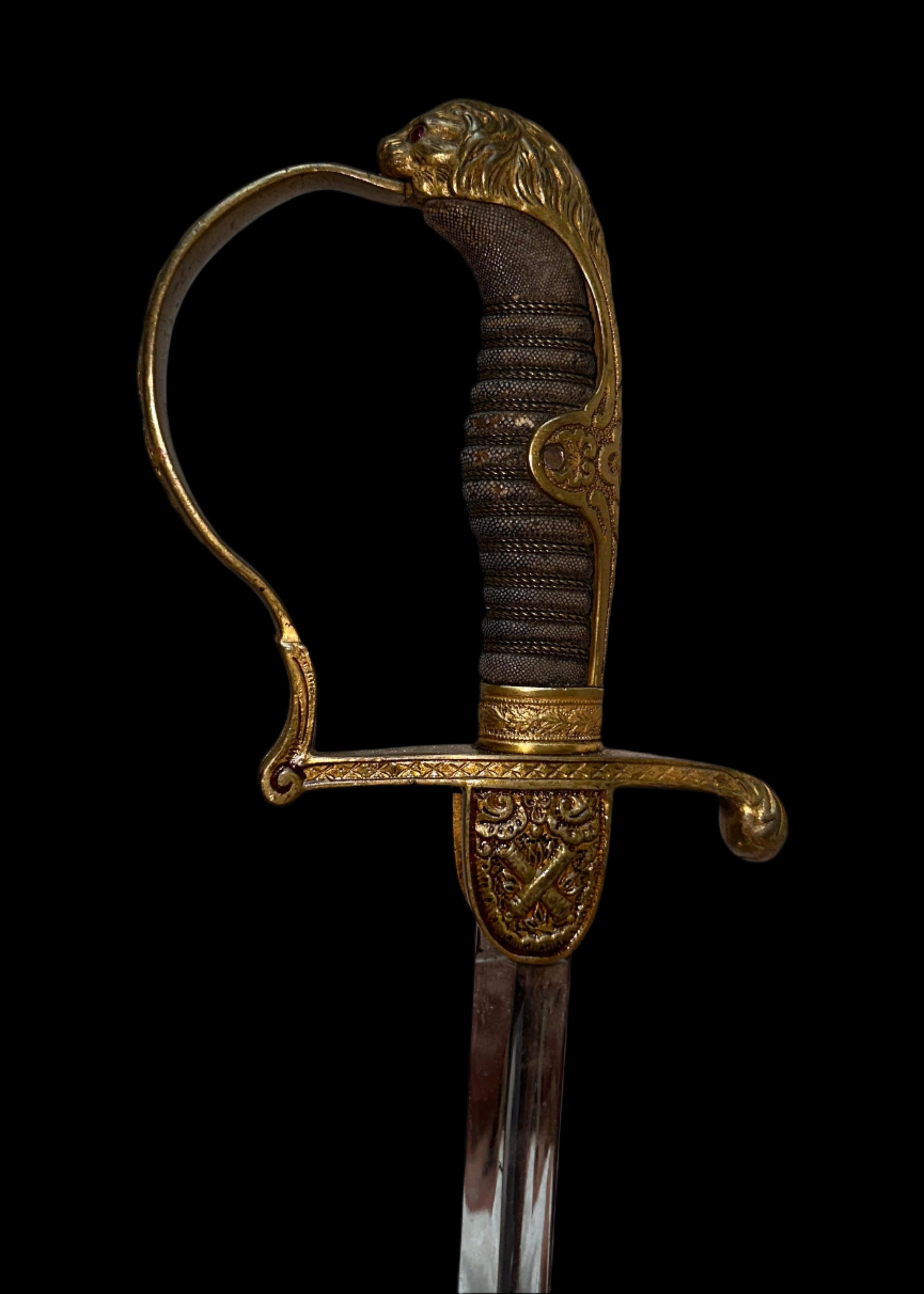 Imperial German Artillery Officer’s Sword – Fire-Gilt Guard & Monogram