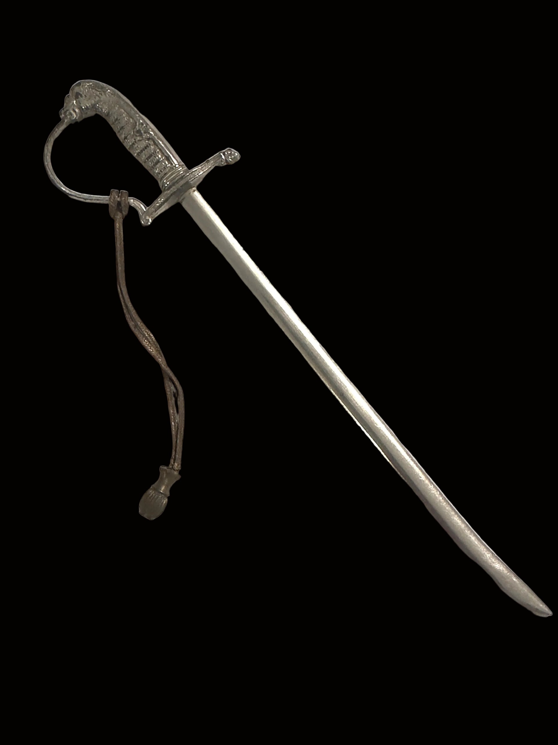 Imperial German Officer Lion Head Sabre Miniature Letter Opener with Portepee