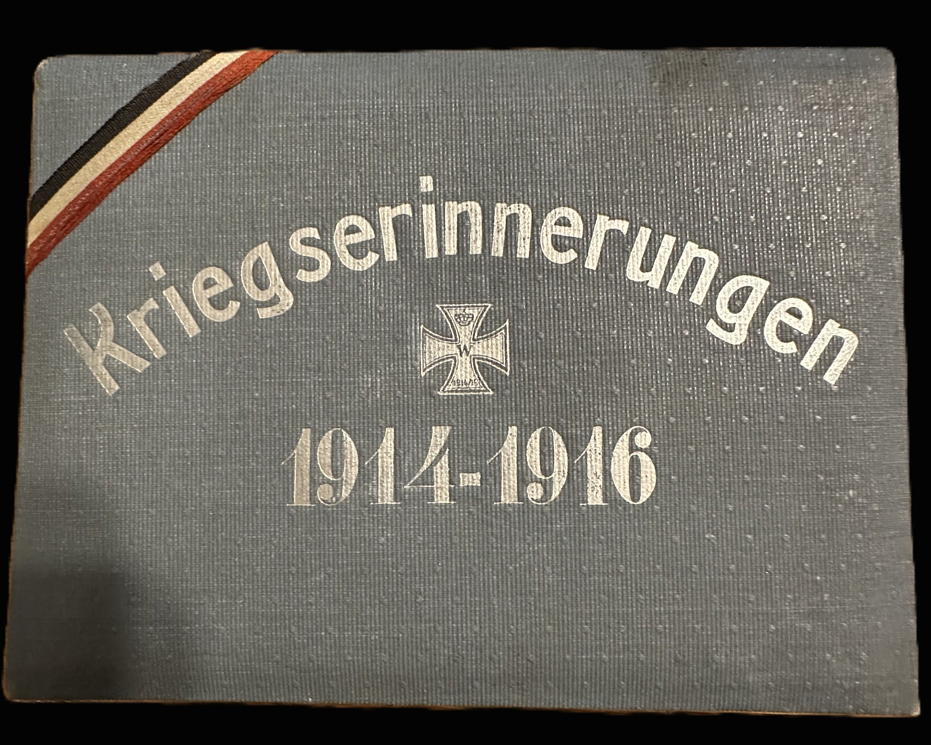 WWI German Iron Cross Memory Box with Photo &amp; Aviation Plaquette
