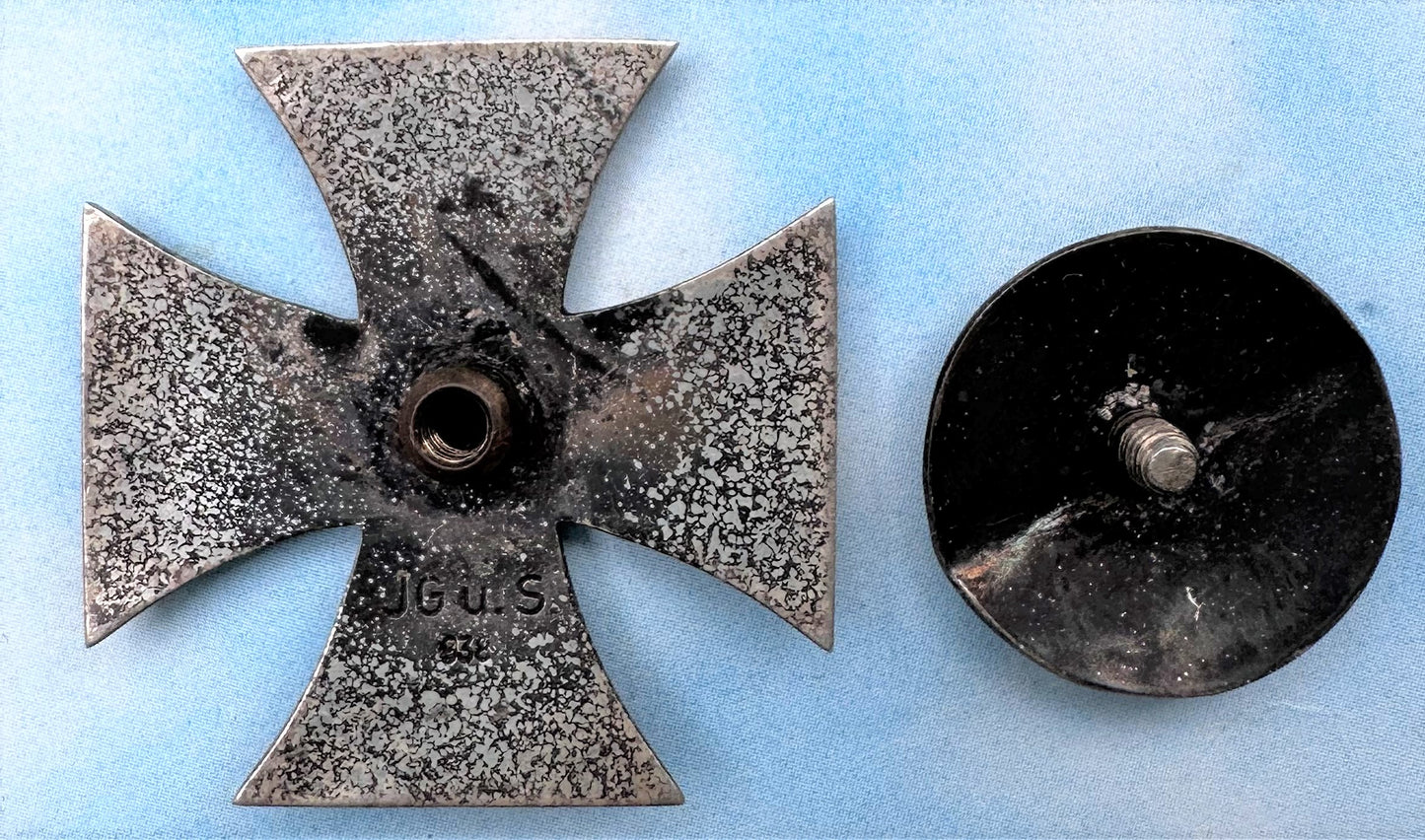 Germany 1914 Iron Cross 1st Class Prinzengroße Low Vaulted - Two Piece Screwback GODET - Derrittmeister Militaria Group