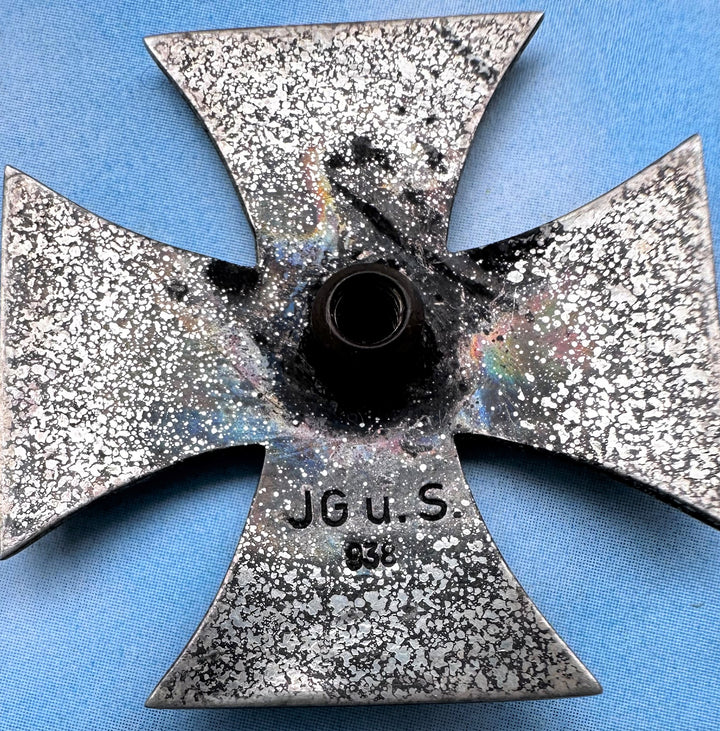 Germany 1914 Iron Cross 1st Class Prinzengroße Low Vaulted - Two Piece Screwback GODET - Derrittmeister Militaria Group