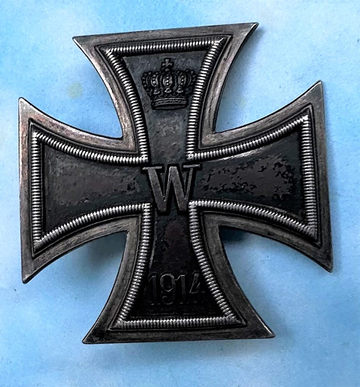 German 1914 Iron Cross 1st Class Pillow Back in Presentation Case - Derrittmeister Militaria Group