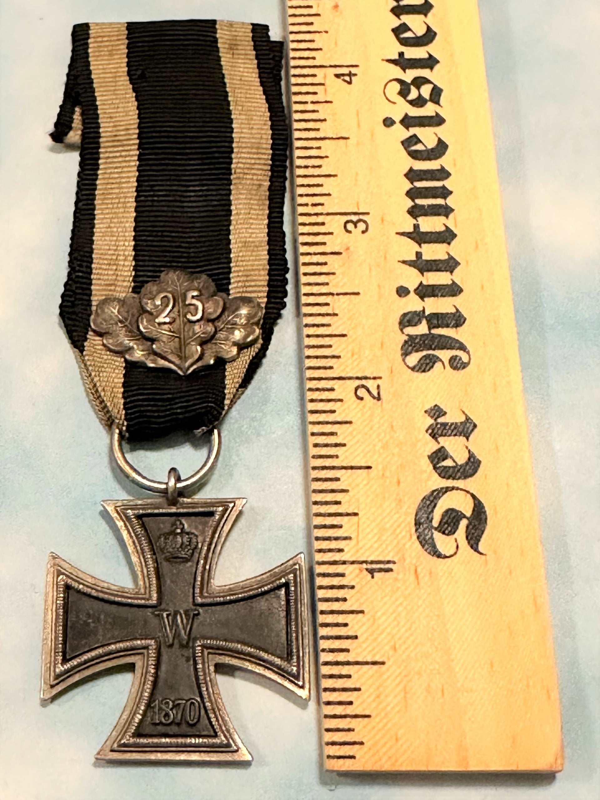 German Iron Cross 1870 2nd Class with 25 year Oak Leaves - Derrittmeister Militaria Group