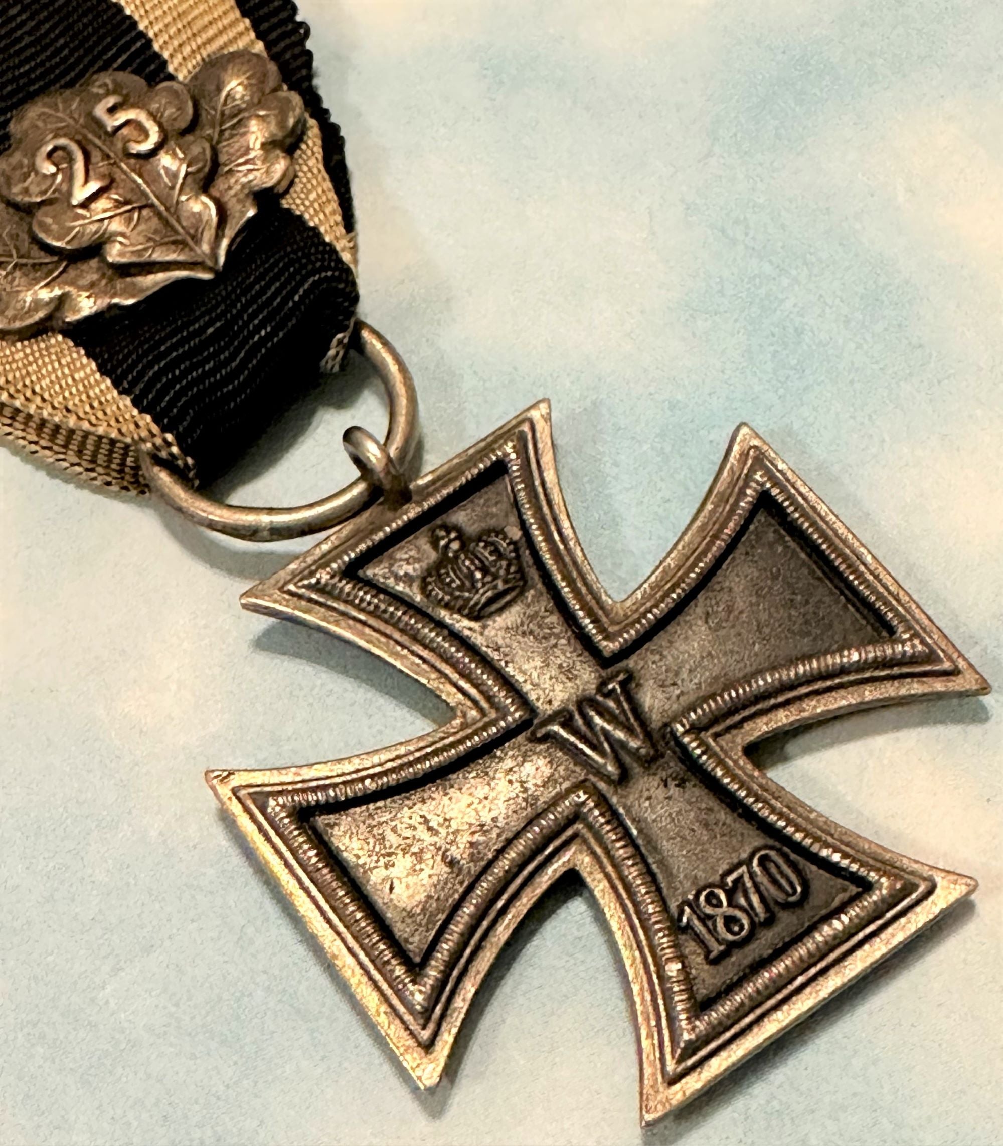 German Iron Cross 1870 2nd Class with 25 year Oak Leaves - Derrittmeister Militaria Group