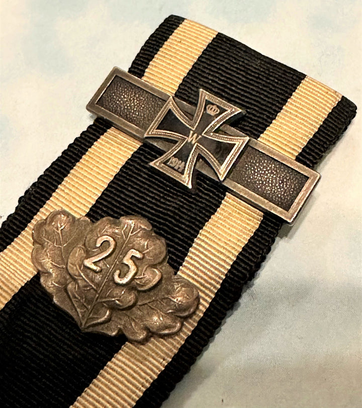 German Iron Cross 1813 2nd Class with 25 year Oak Leaves and spange - Derrittmeister Militaria Group