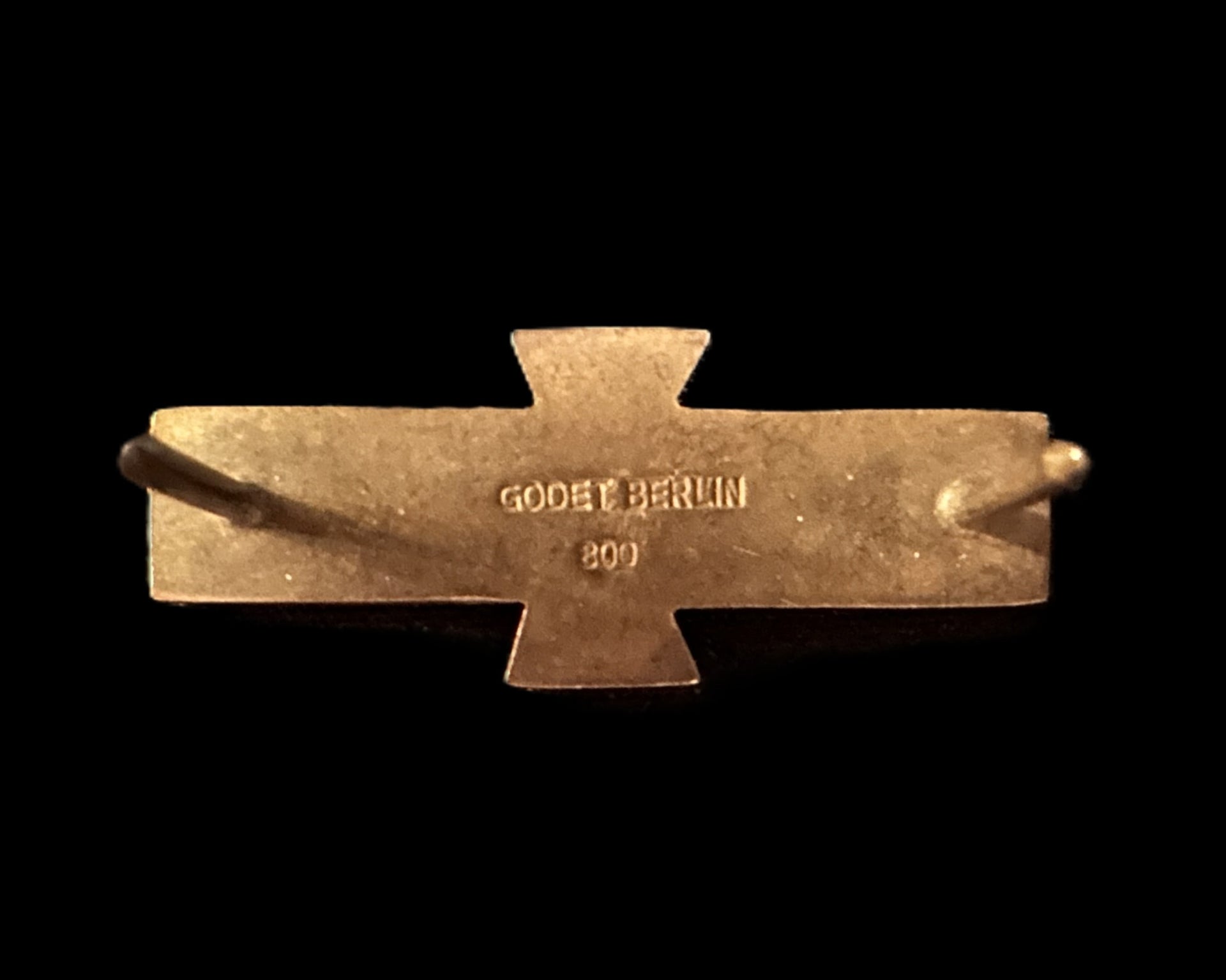 Imperial German Iron Cross 1914 Silver Spange, Godet Berlin, Marked 800