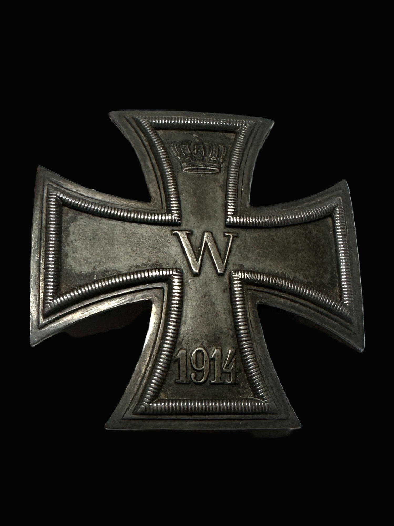 Iron Cross 1st Class 1914 Silver 800 Named KIA Bavarian Chevaulegers Officer