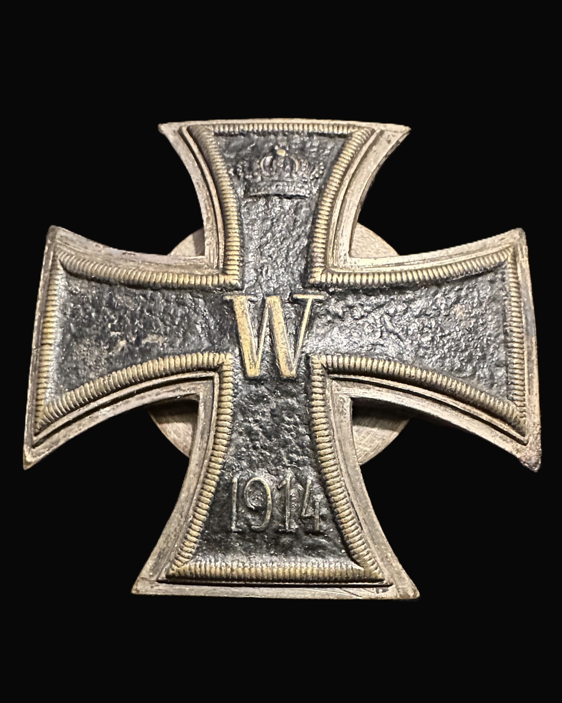 Imperial German WWI Iron Cross 1st Class 1914 Screwback Original Complete