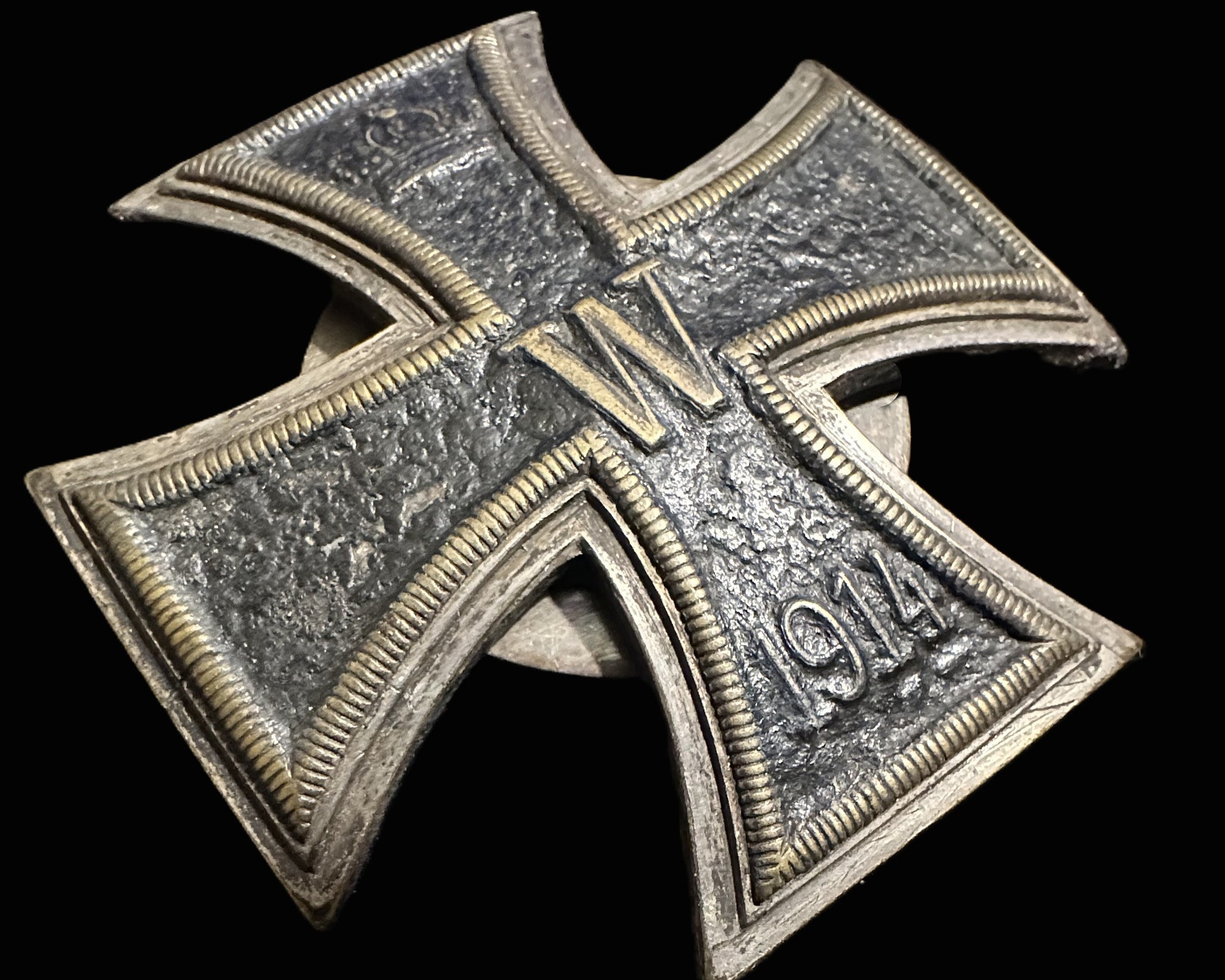 Imperial German WWI Iron Cross 1st Class 1914 Screwback Original Complete
