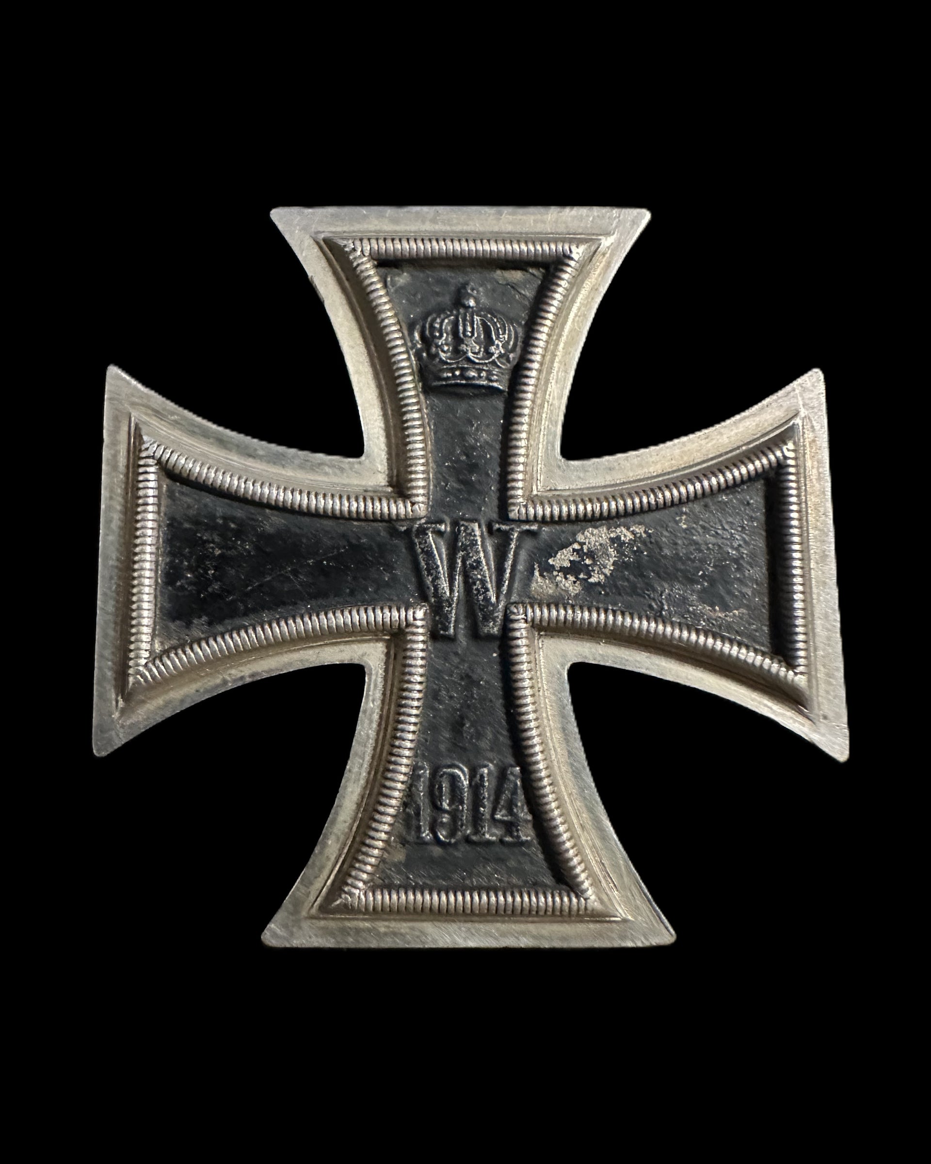 Imperial German WWI Iron Cross 1st Class 1914 K.A.G. Maker Marked Original