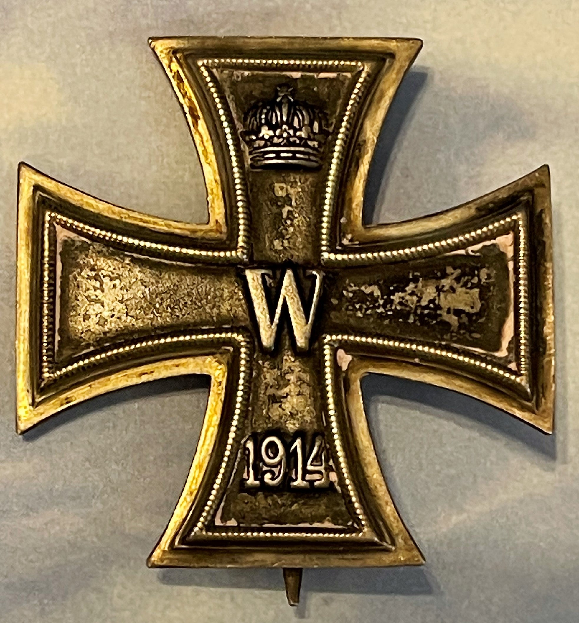 1914 Iron Cross 1st Class in Original Presentation Case and Cardboard Shipping Carton - Named to the Original Recipient - Derrittmeister Militaria Group