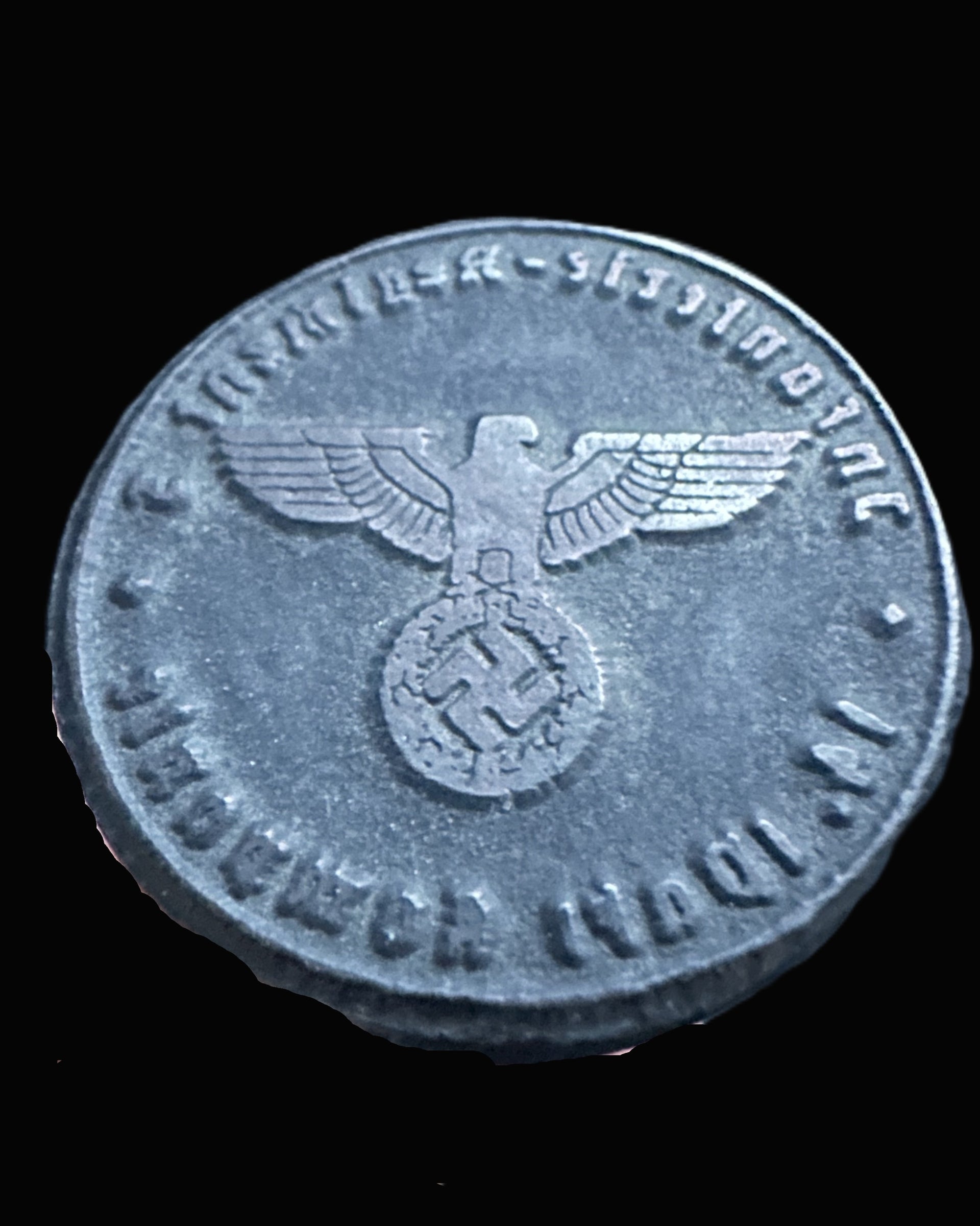 Original WWII German Wooden Stamp – Eagle & Wreath Marking