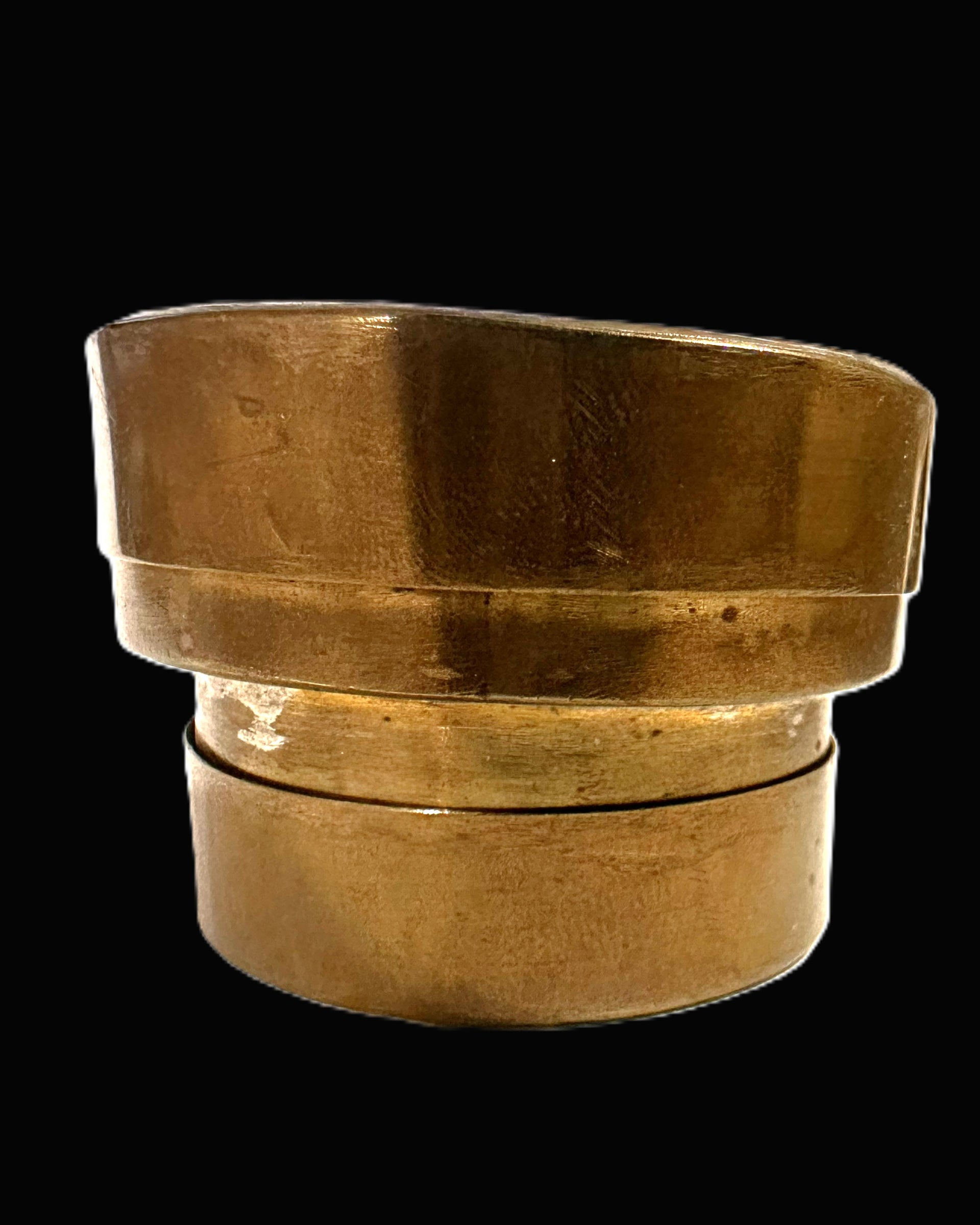 Trench-Art Brass Box from Artillery Scrap, Small Personal Container