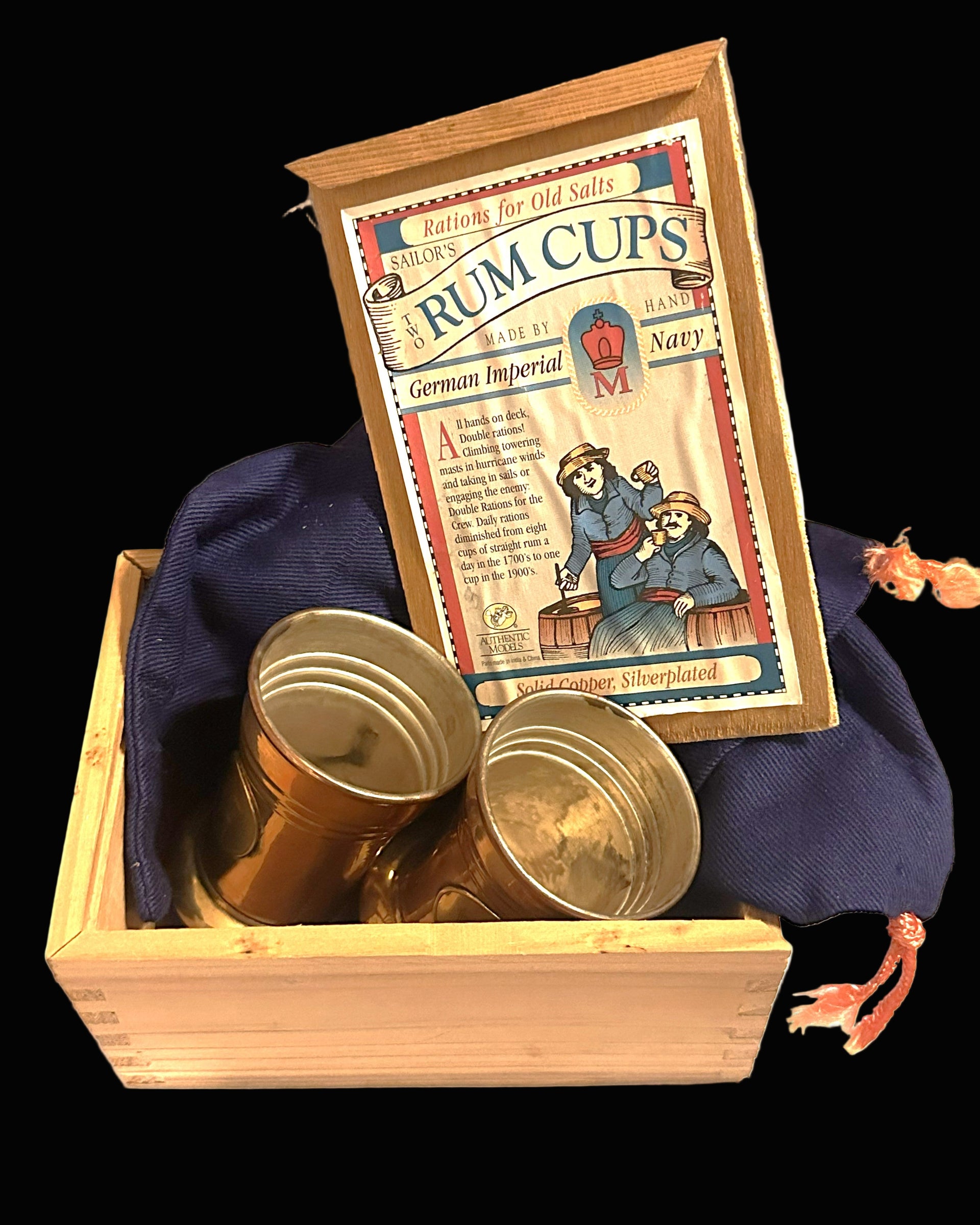 Imperial Navy-Style Rum Cups by Authentic Models in Original Box