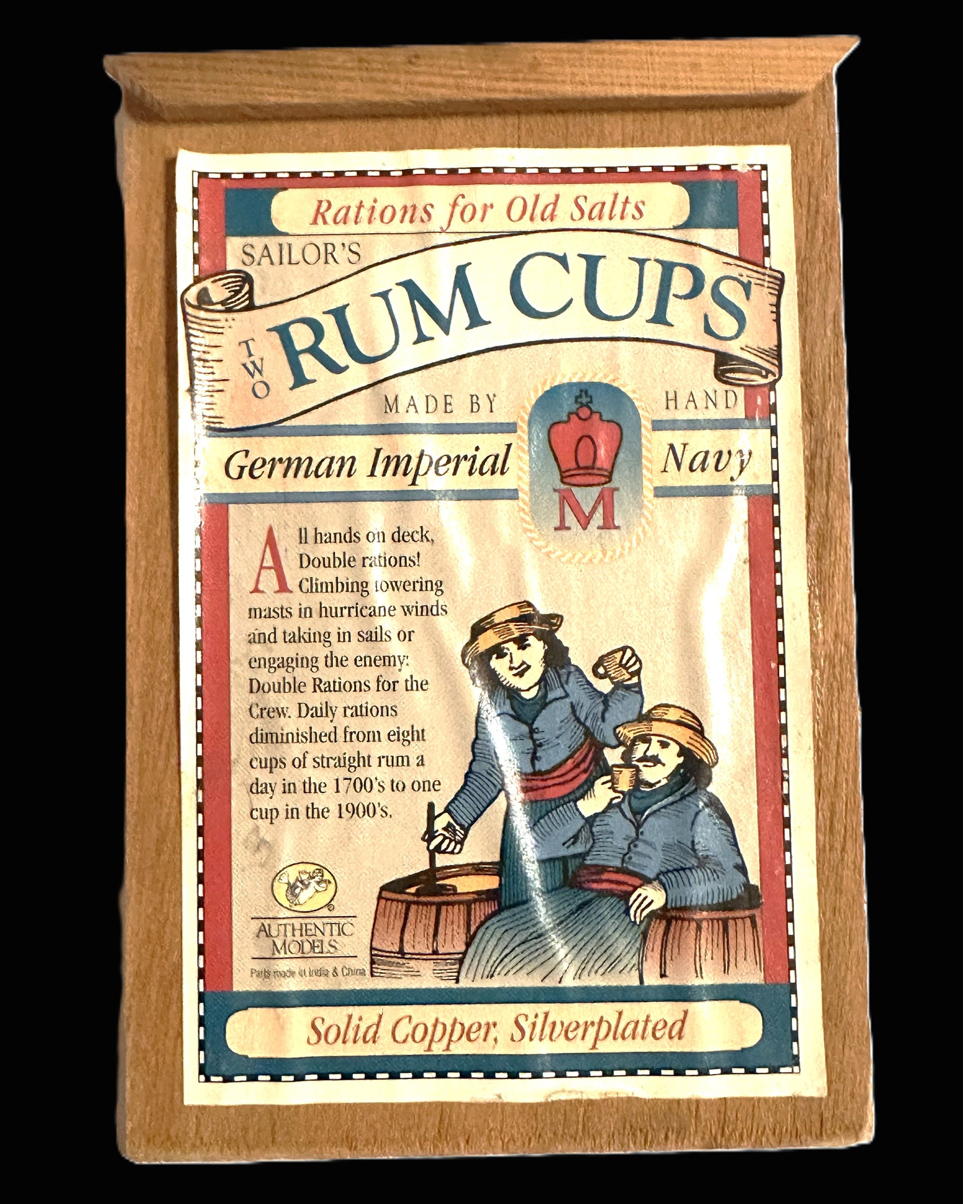 Imperial Navy-Style Rum Cups by Authentic Models in Original Box