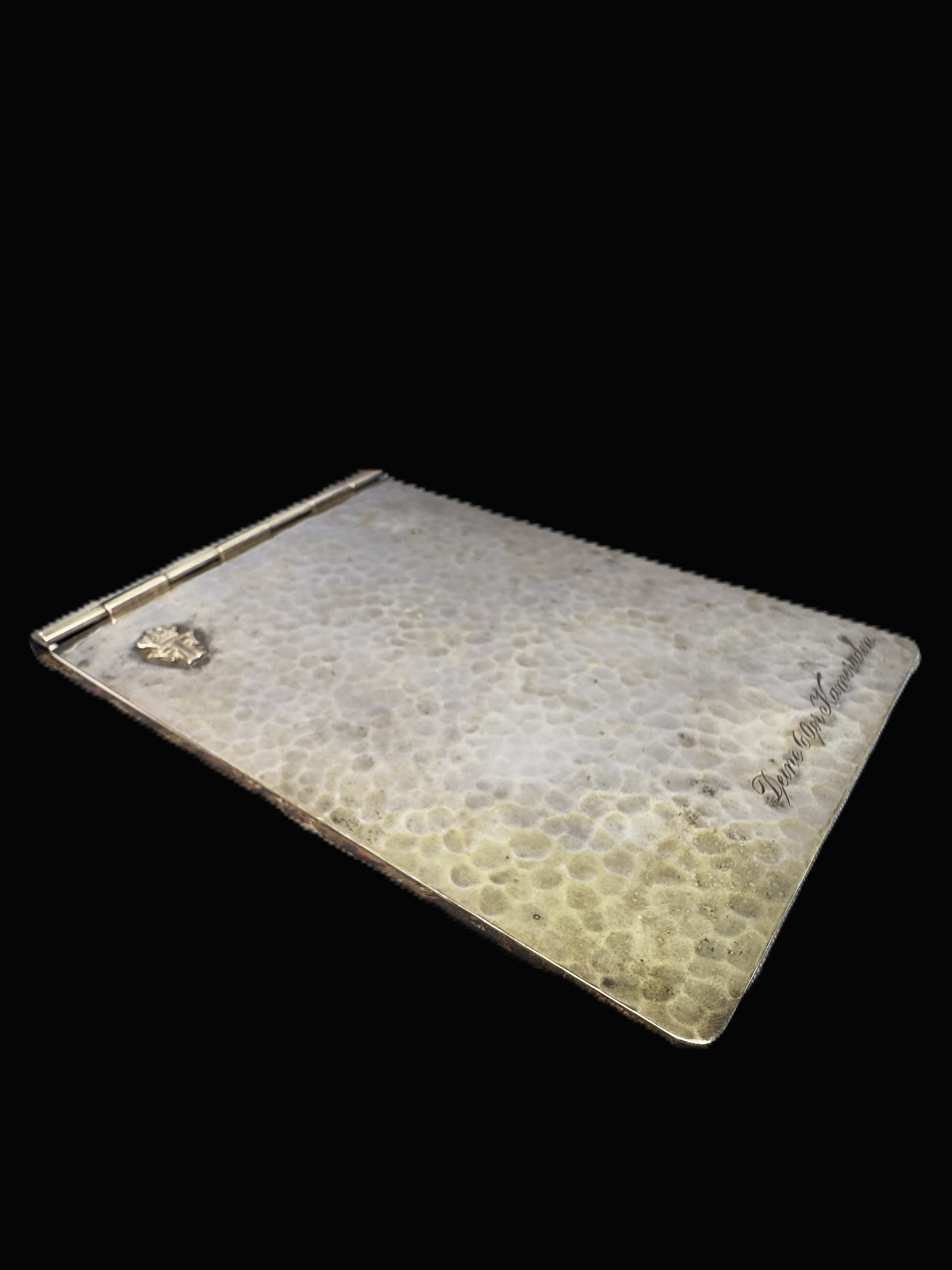 Imperial German Mecklenburg WMF Silverplate Field Artillery 60 Presentation Pad
