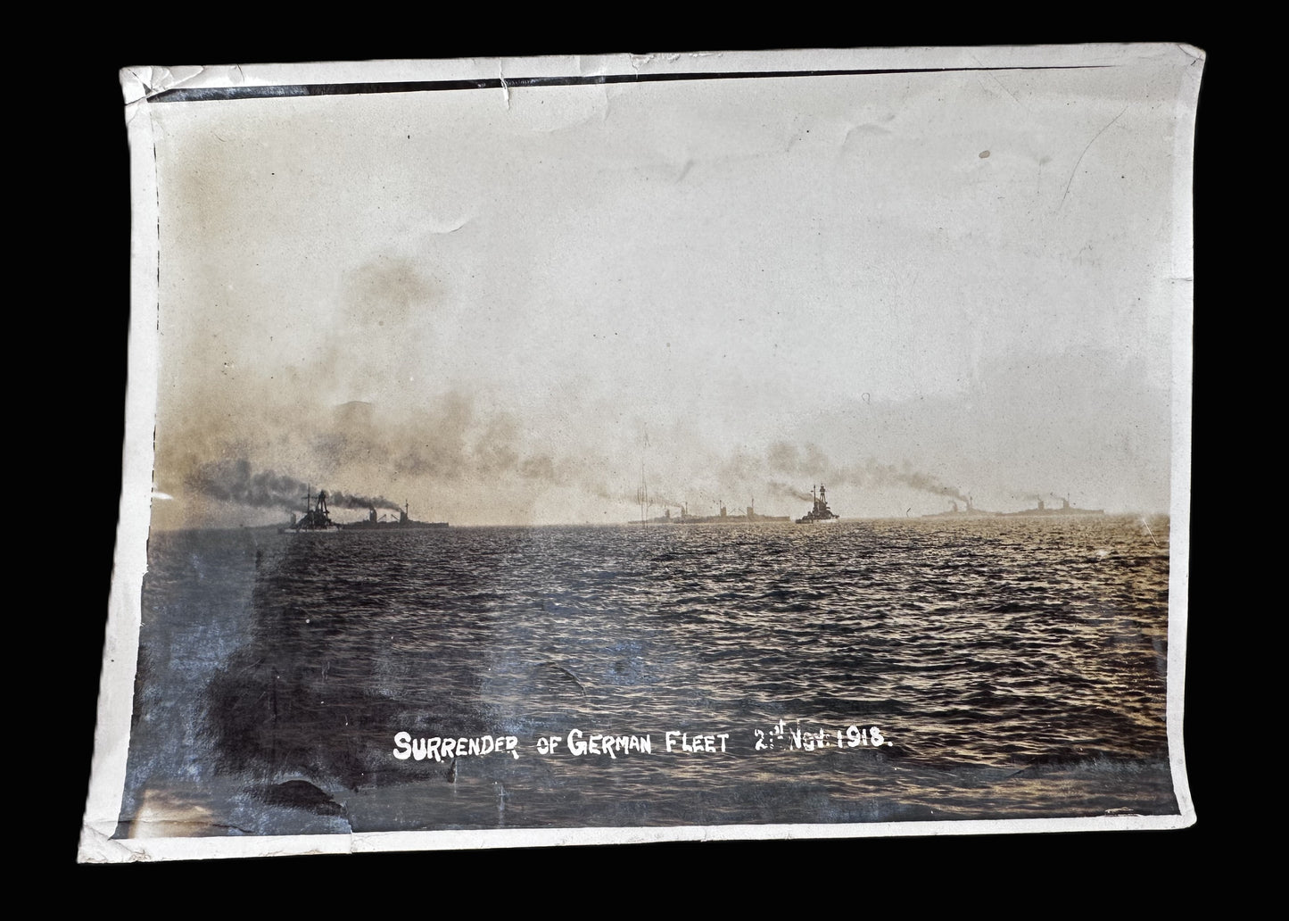 Original Photograph of the Surrender of the German Fleet - 21st November 1918