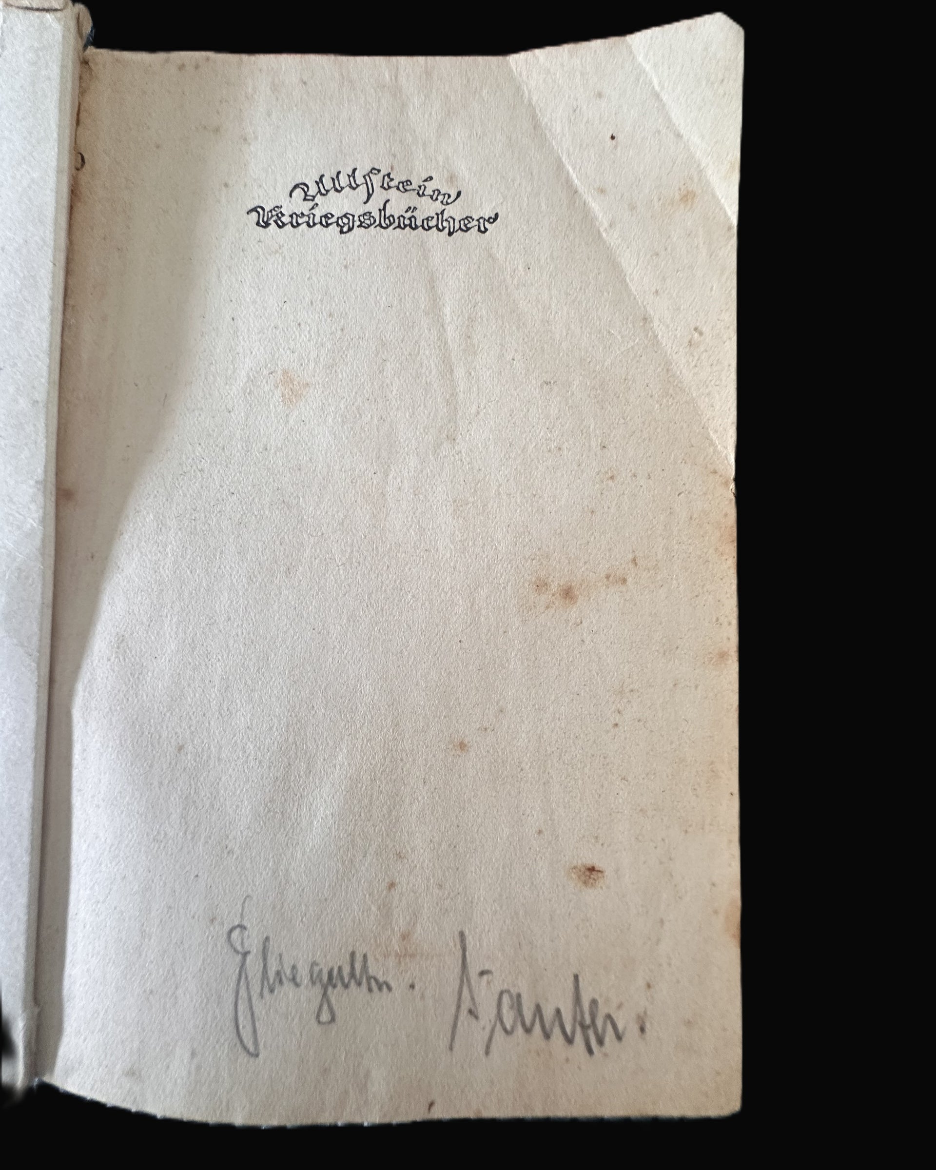“Der rote Kampfflieger” by Rittmeister Manfred Freiherr von Richthofen – 1917 First Edition Ullstein Kriegsausgabe