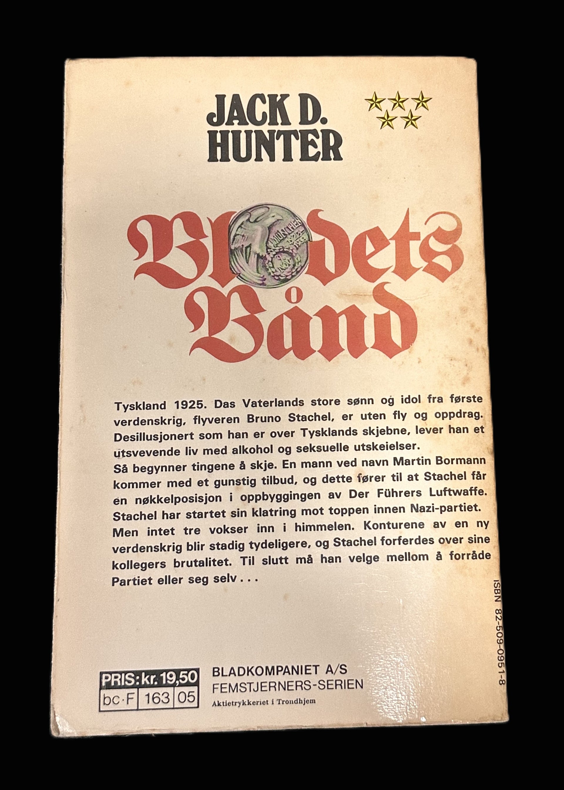 Blodets Bånd – Jack D. Hunter – Norwegian ed. of The Blood Order, 1979