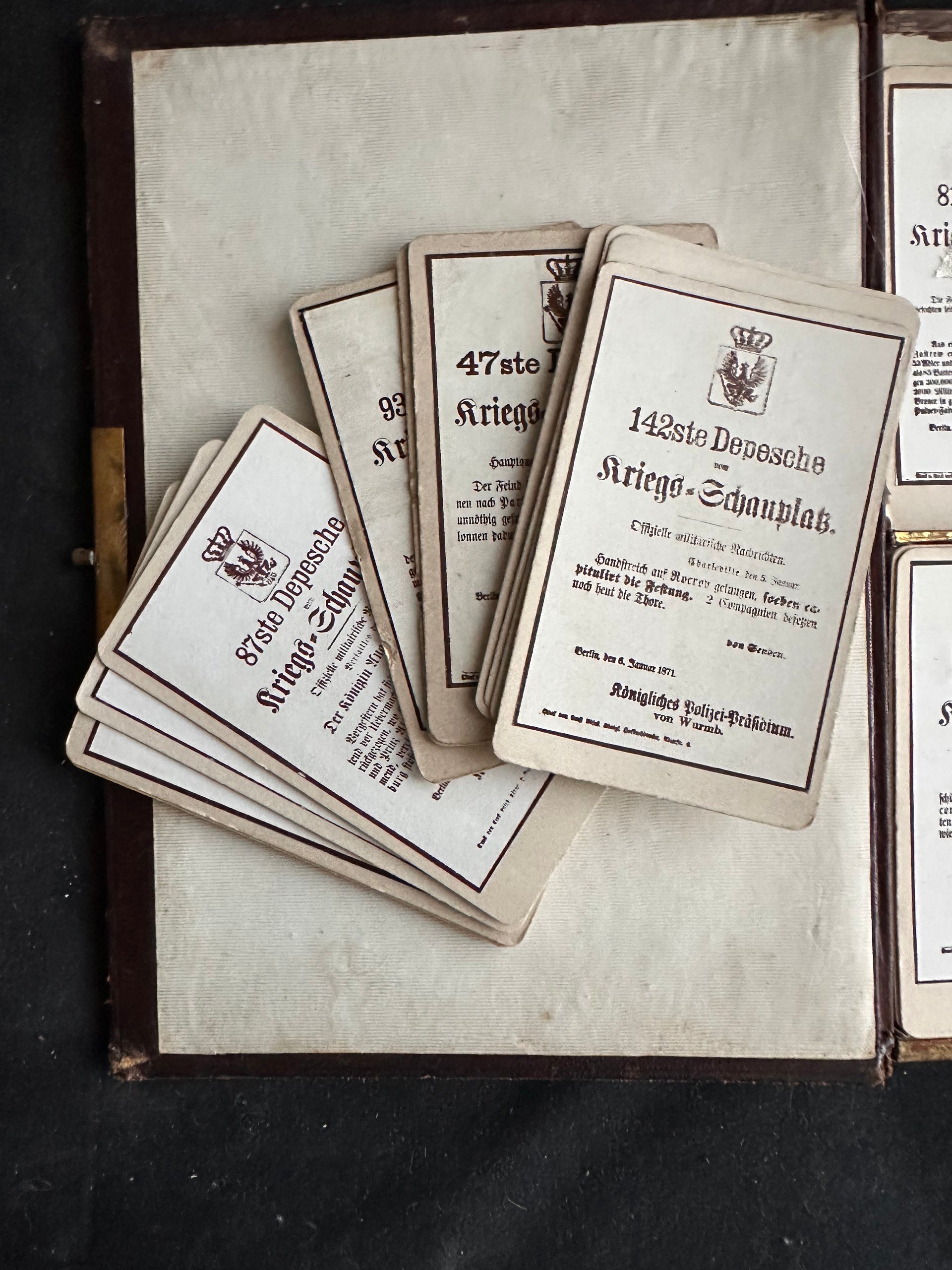 Franco-Prussian War 1870–71 Prussian Despatch Case With Campaign Cards